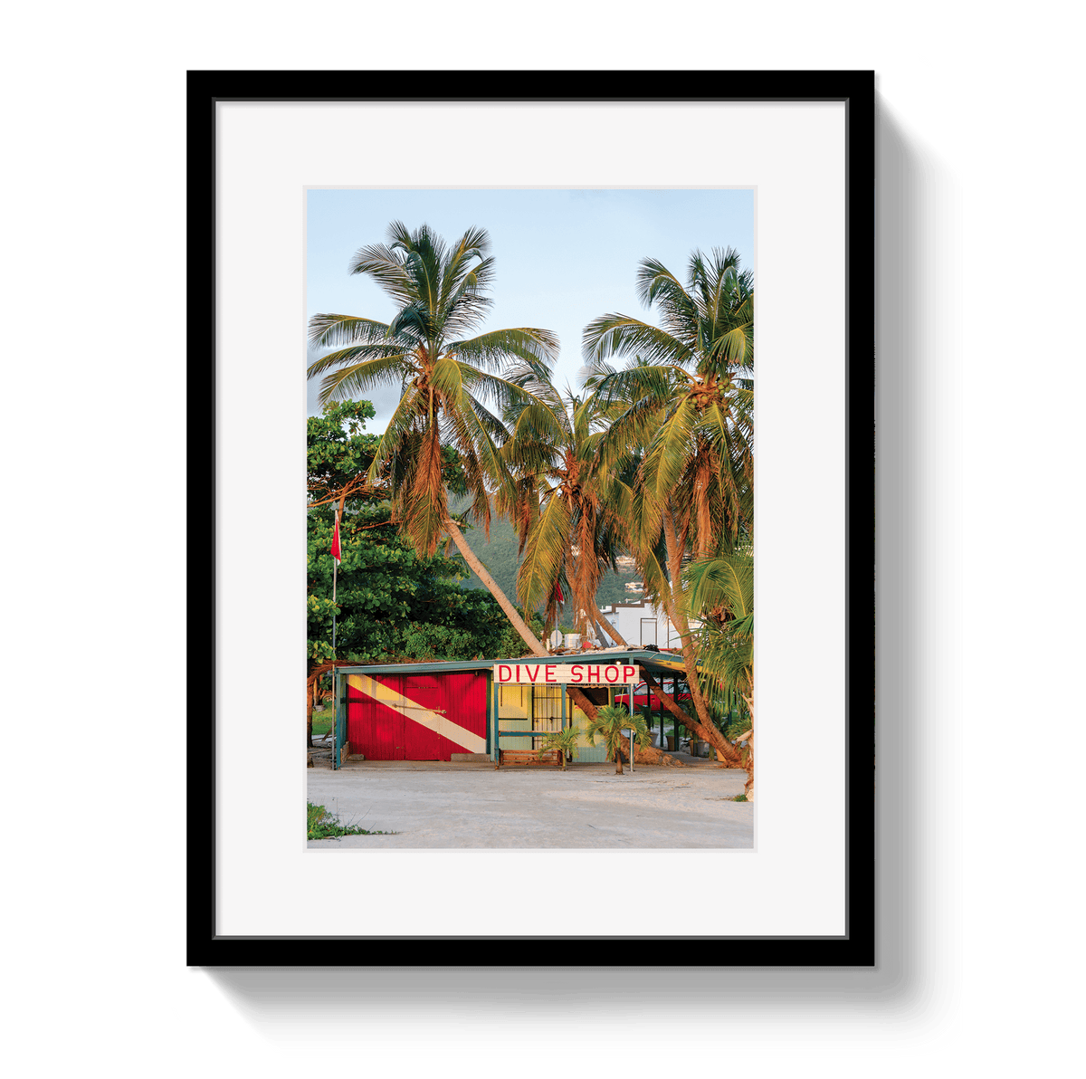 Johnny Vacay Black / 11x14 / Border Dive Shop