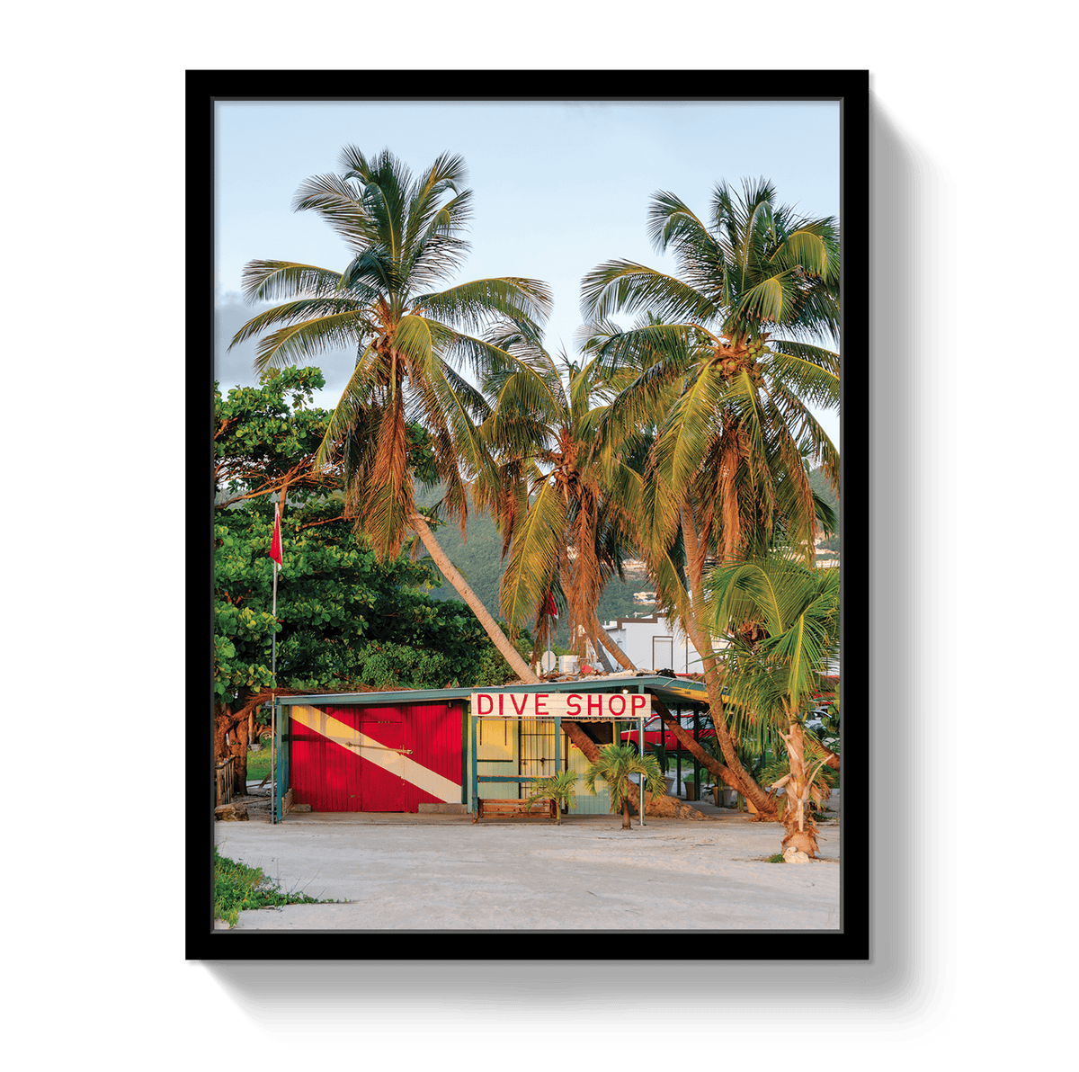 Johnny Vacay Black / 11x14 / Full Bleed Dive Shop
