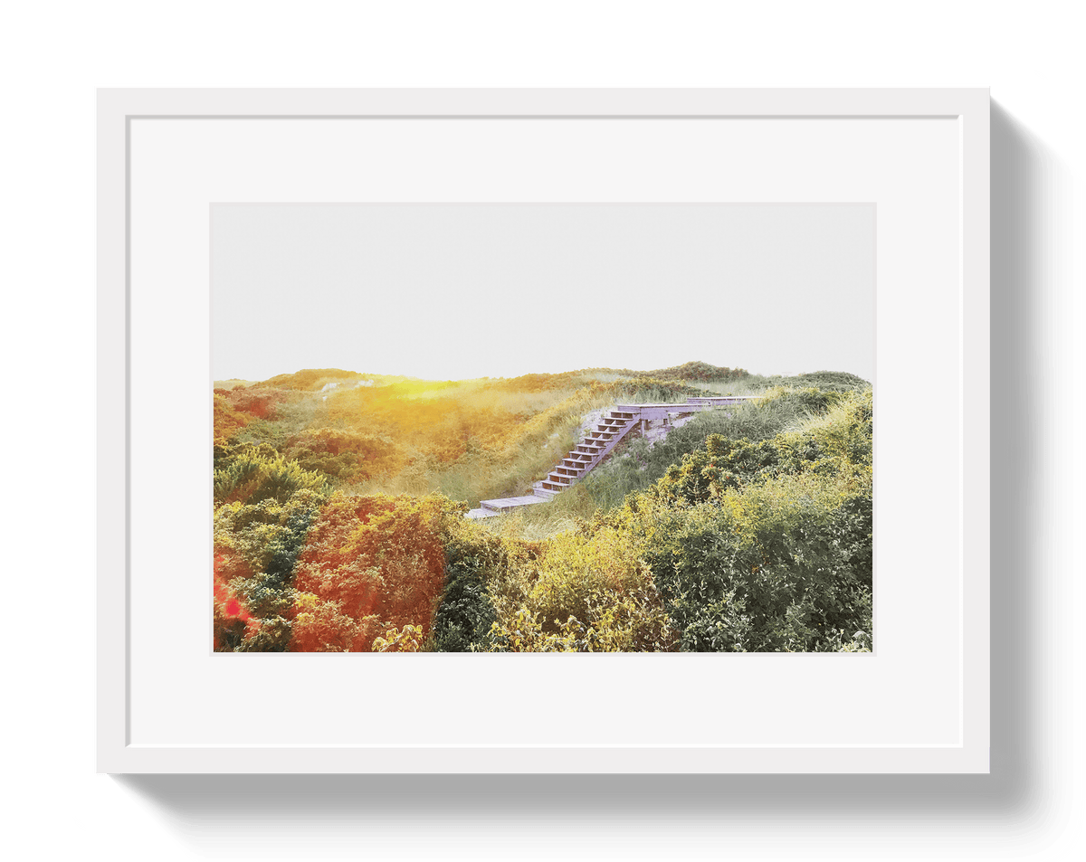 Johnny Vacay White / 11x14 / Border Nantucket Magic