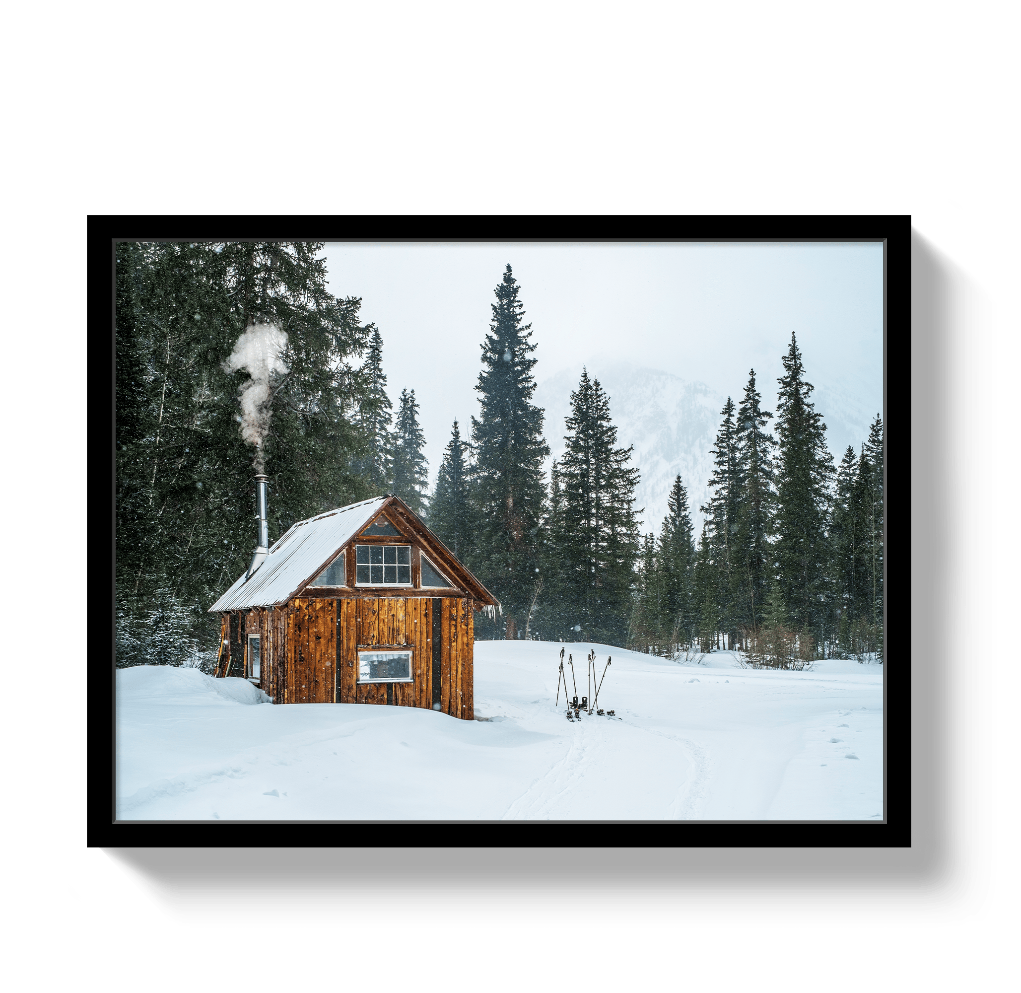 Johnny Vacay Black / 11x14 / Full Bleed Warming Hut