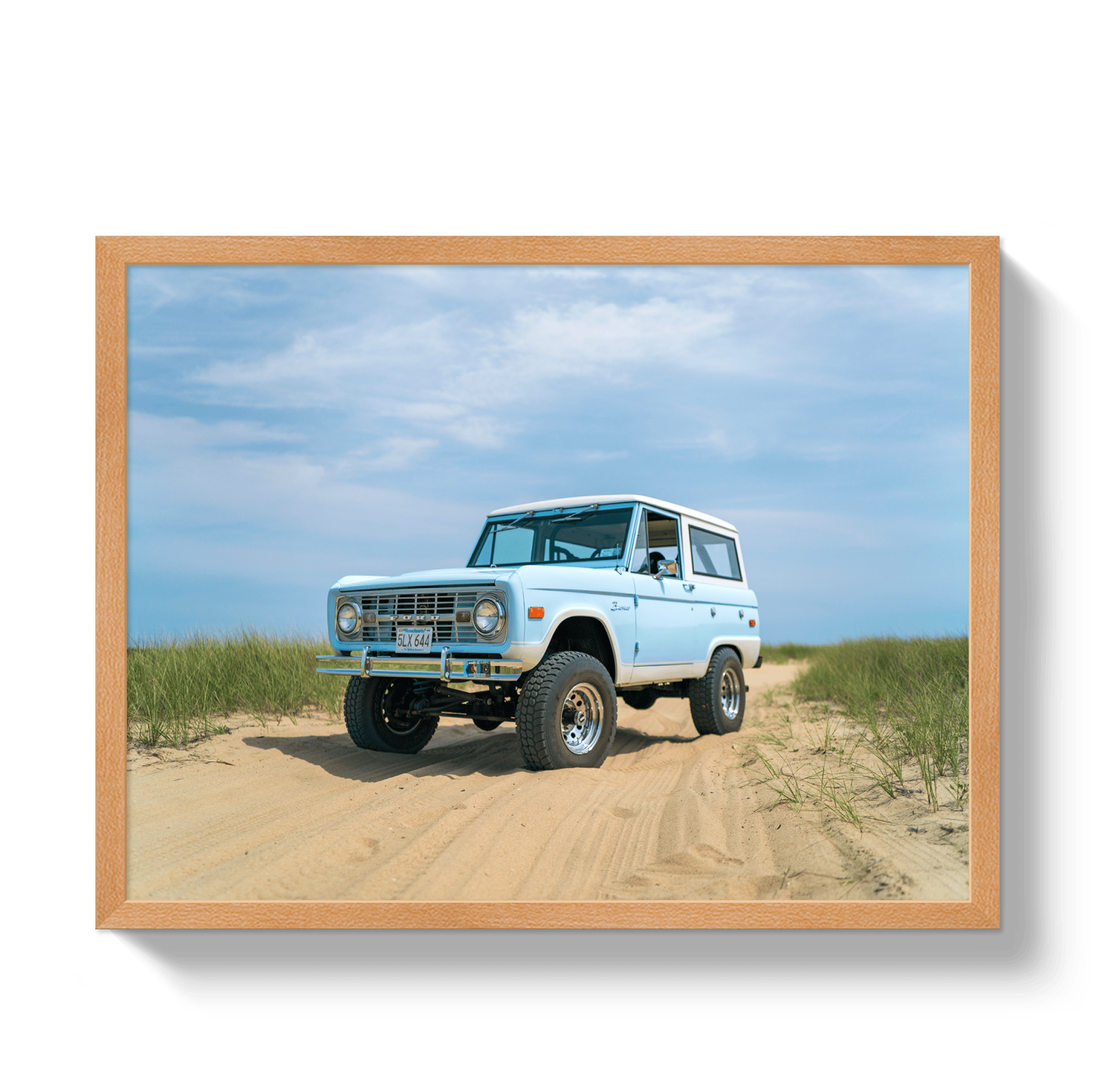 Johnny Vacay Oak / 11x14 / Full Bleed Baby Blue