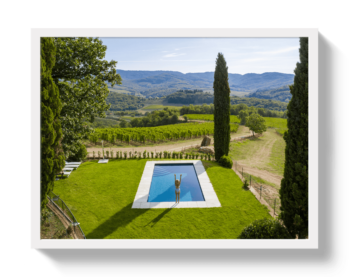 Johnny Vacay White / 11x14 / Full Bleed Tuscan Dip