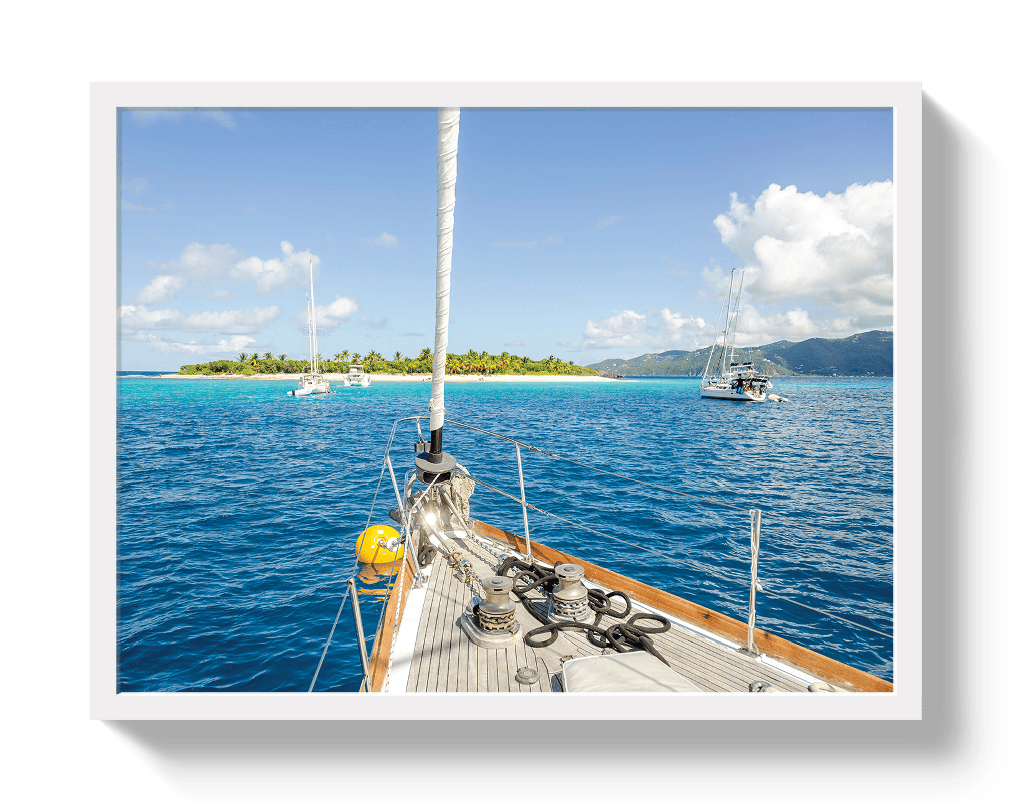 Johnny Vacay White / 11x14 / Full Bleed Paradise Found