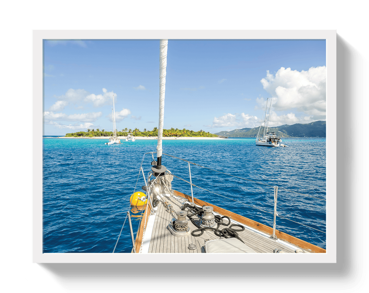 Johnny Vacay White / 11x14 / Full Bleed Paradise Found