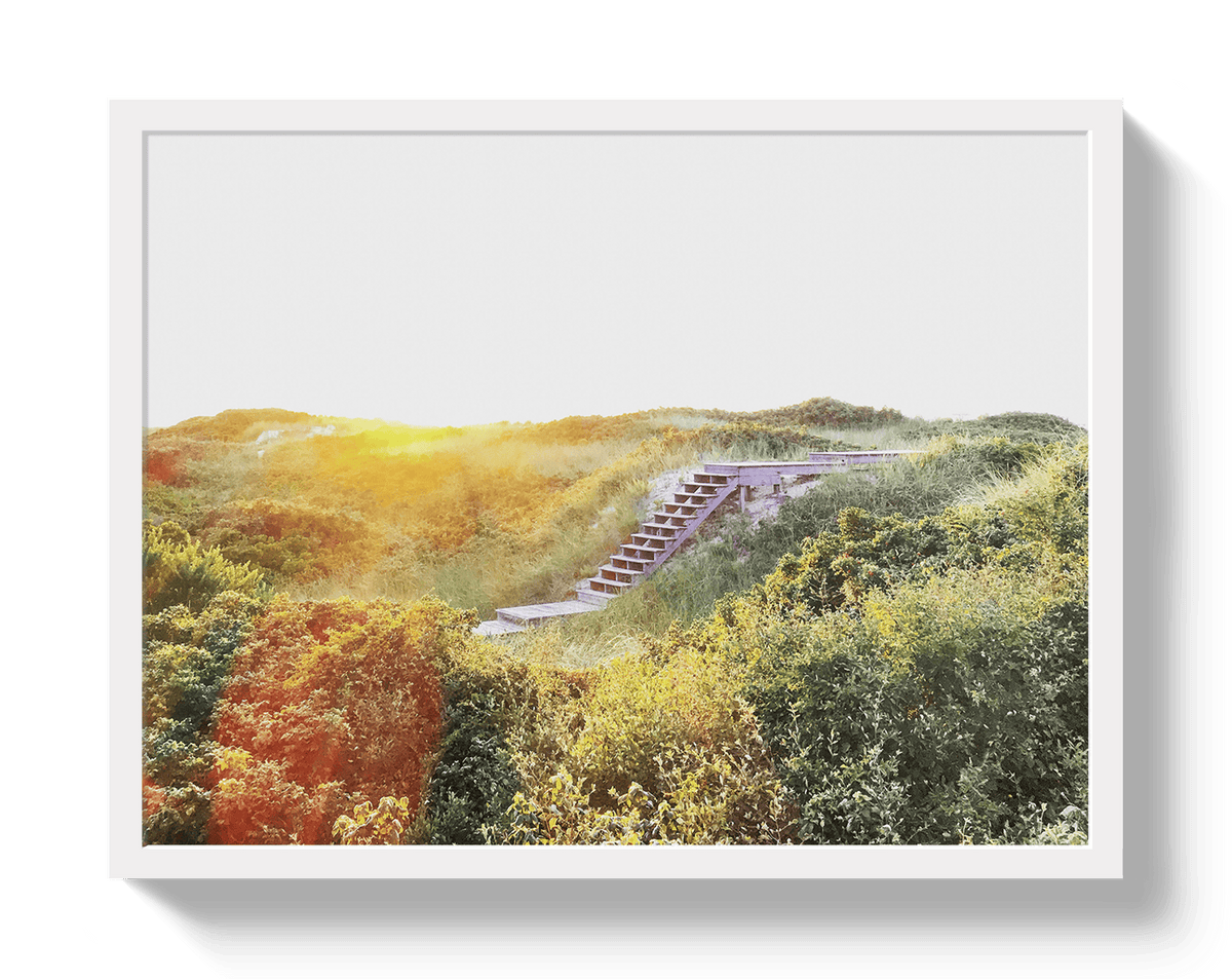 Johnny Vacay White / 11x14 / Full Bleed Nantucket Magic