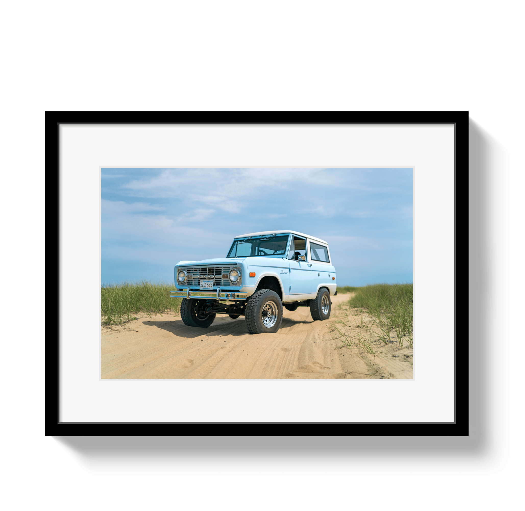 Johnny Vacay Black / 11x14 / Border Baby Blue