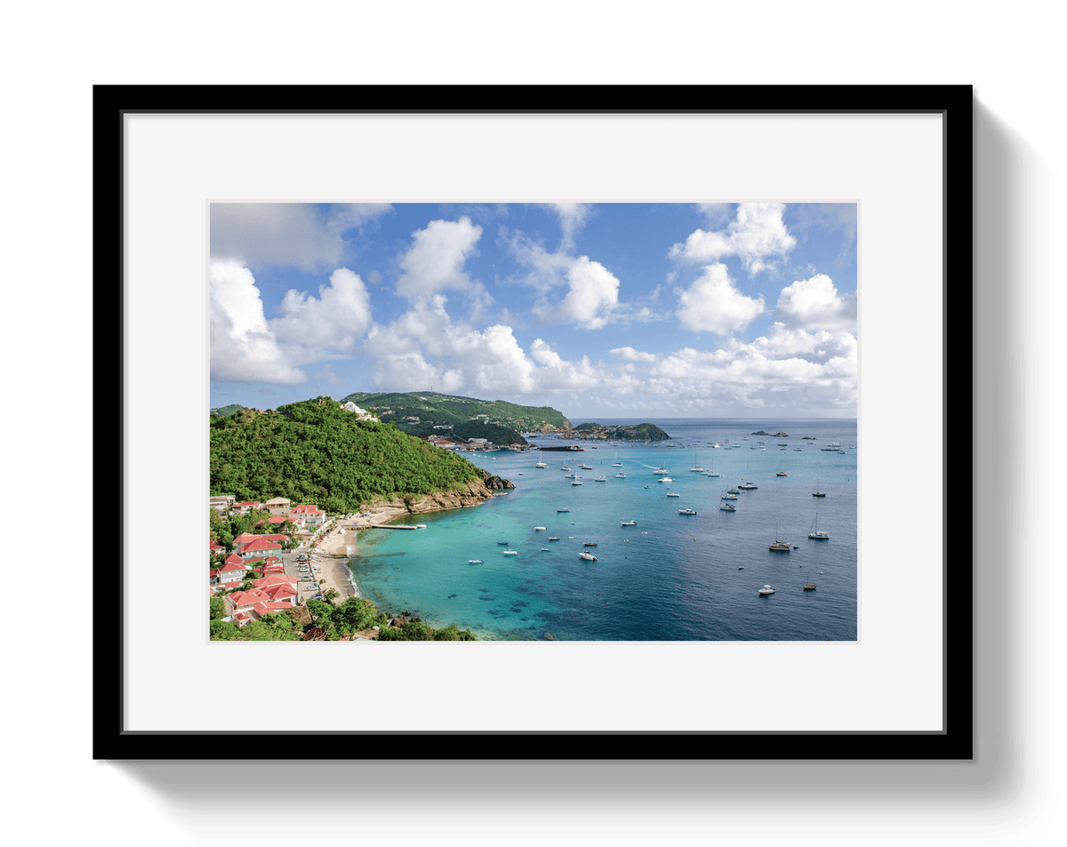 Johnny Vacay Black / 11x14 / Border St Barths