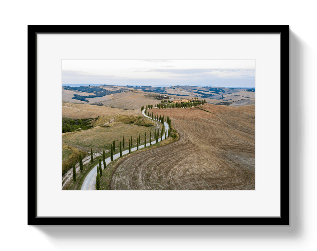 Johnny Vacay Black / 11x14 / Border Road To Tuscany