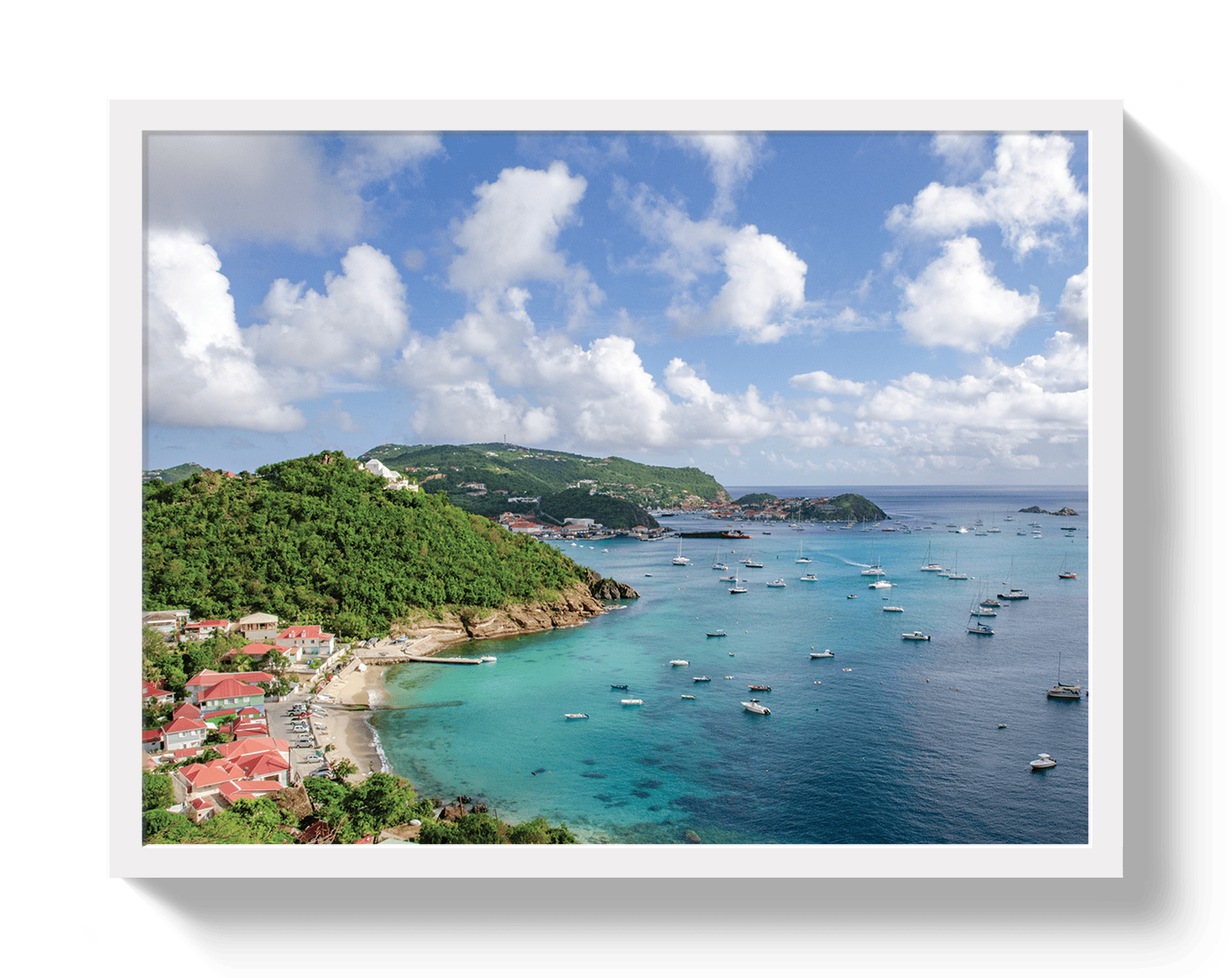 Johnny Vacay White / 11x14 / Full Bleed St Barths