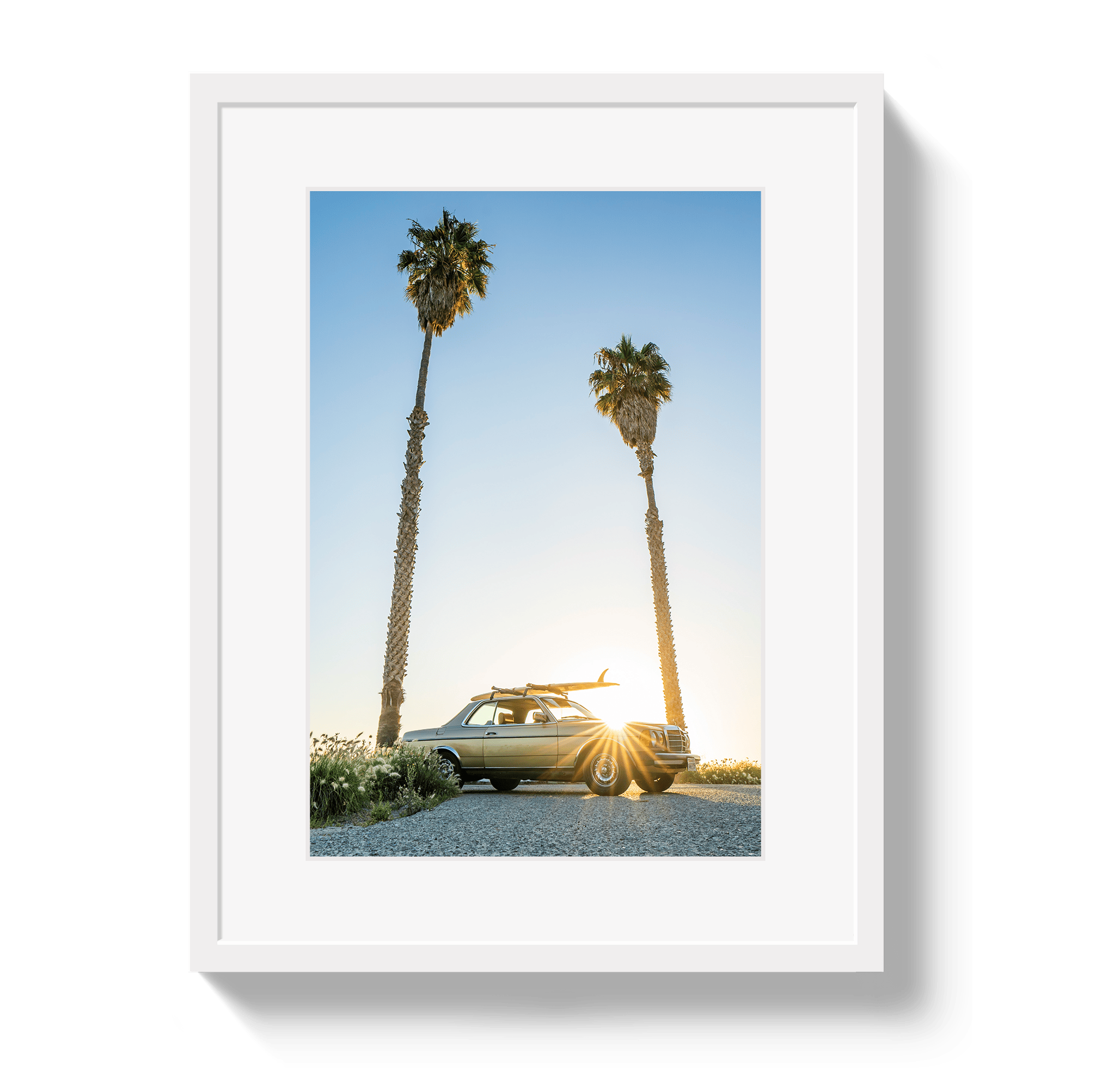 Johnny Vacay White / 11x14 / Matte The Benz