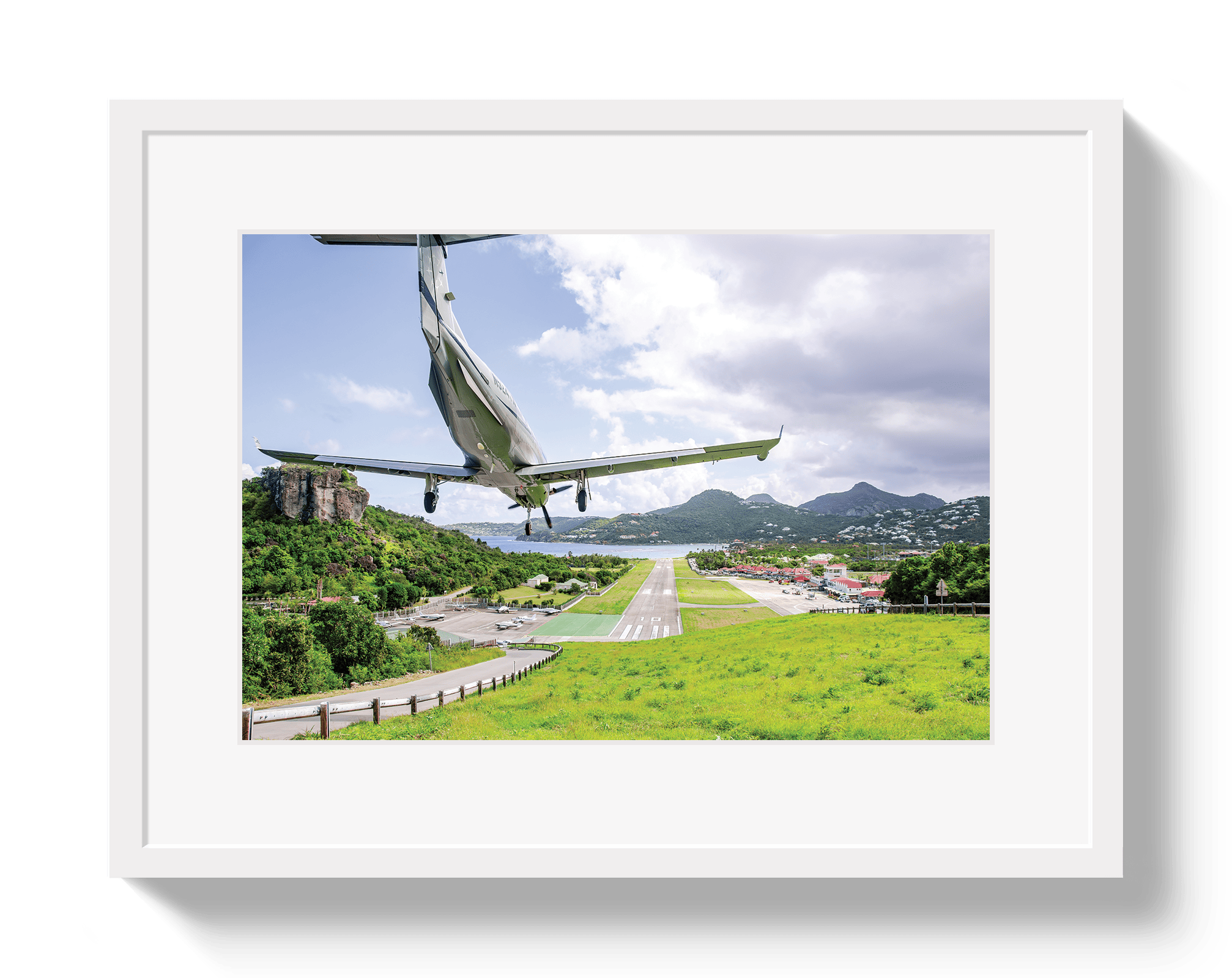 Johnny Vacay White / 11x14 / Matte St Barths Landing