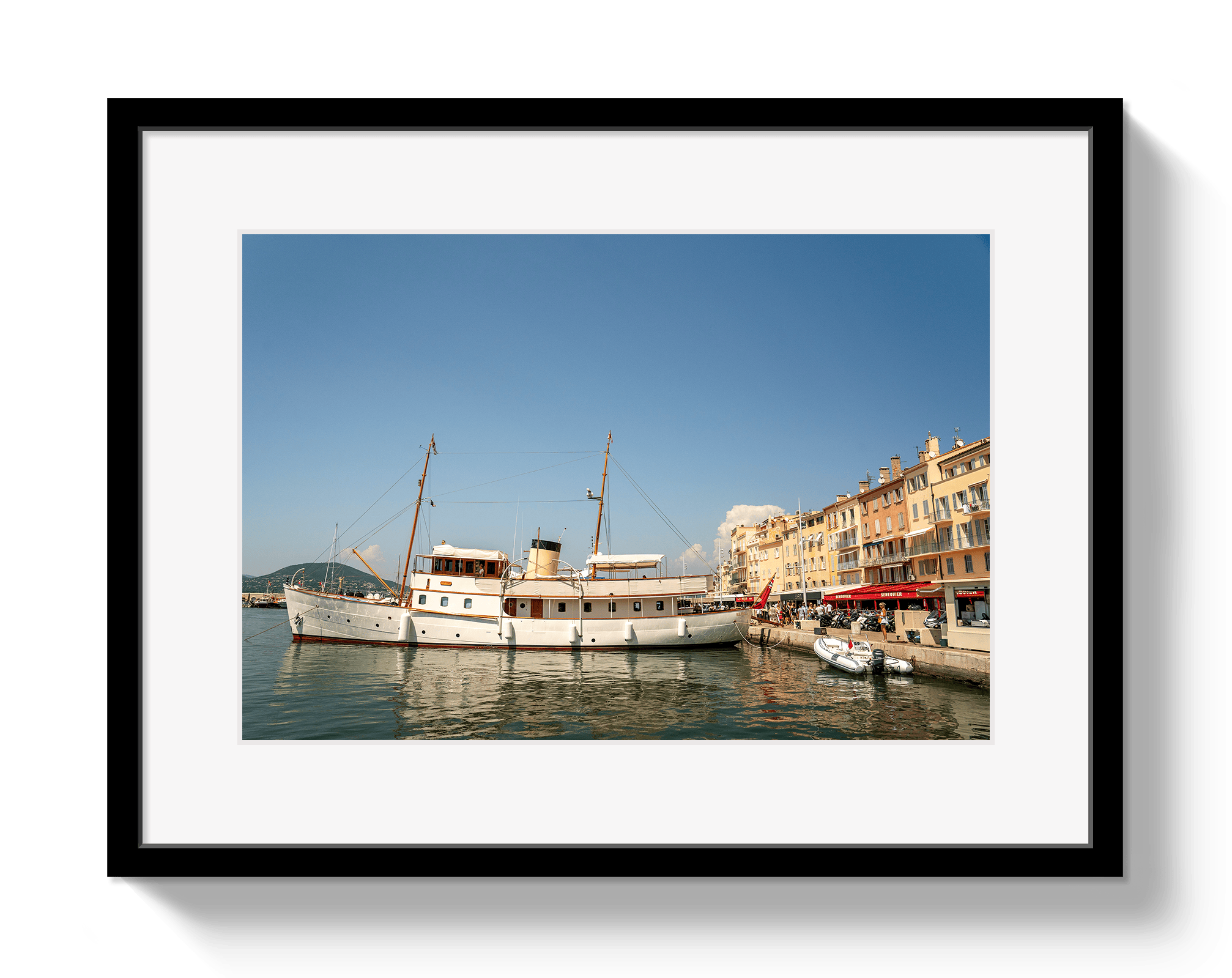 Johnny Vacay Black / 11x14 / Matte Vintage Saint-Tropez