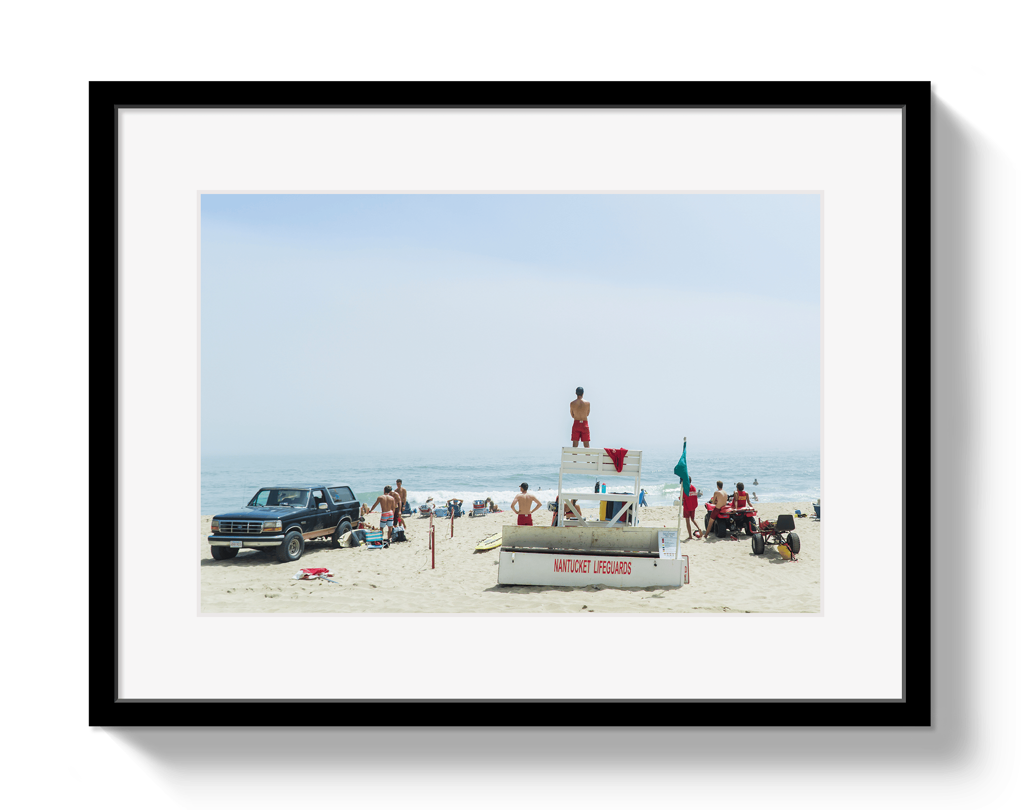 Johnny Vacay Black / 11x14 / Matte Nantucket Lifegaurds
