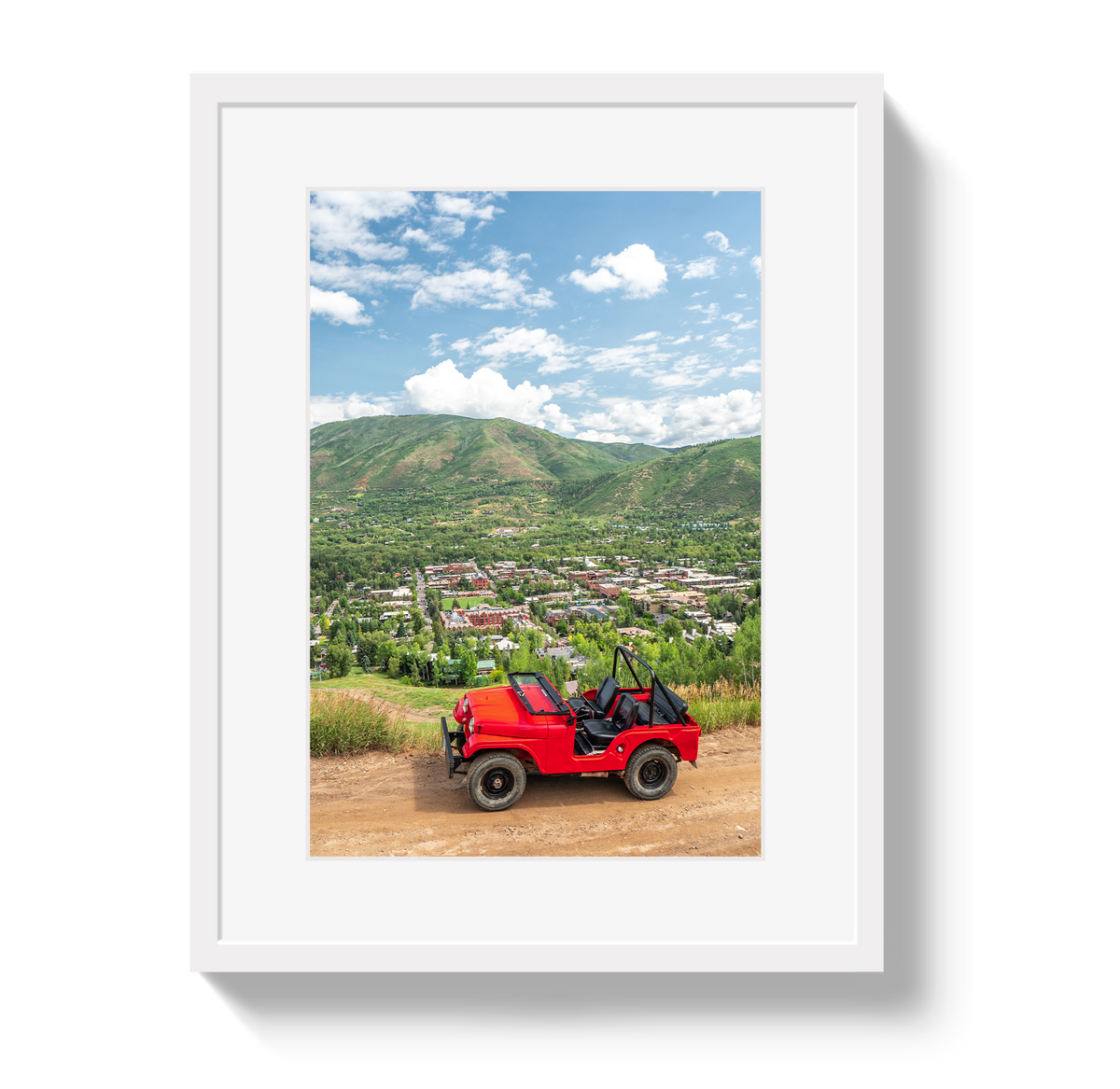 Johnny Vacay White / 11x14 / Border Aspen CJ