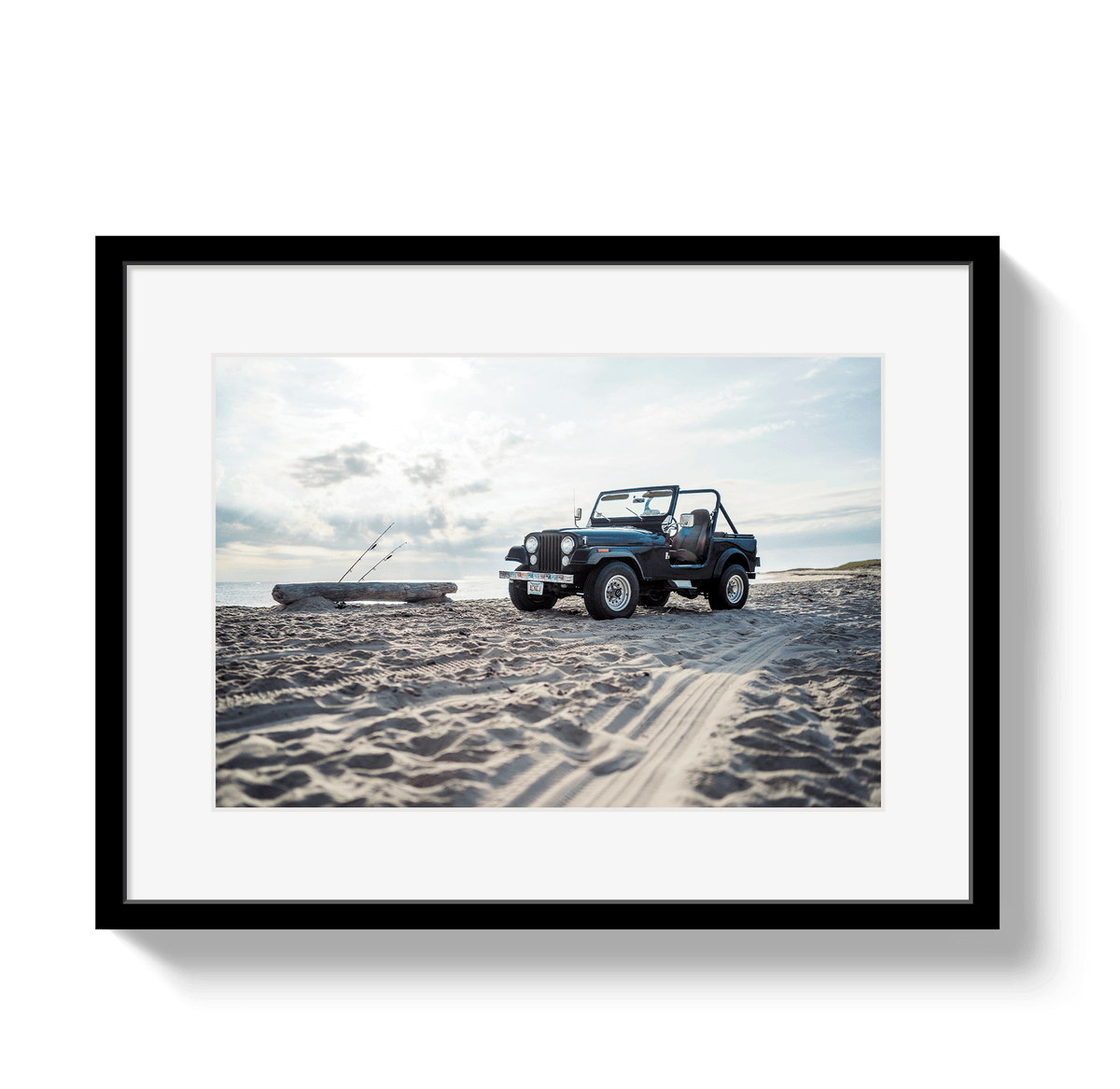 Johnny Vacay Black / 11x14 / Border CJ Fish