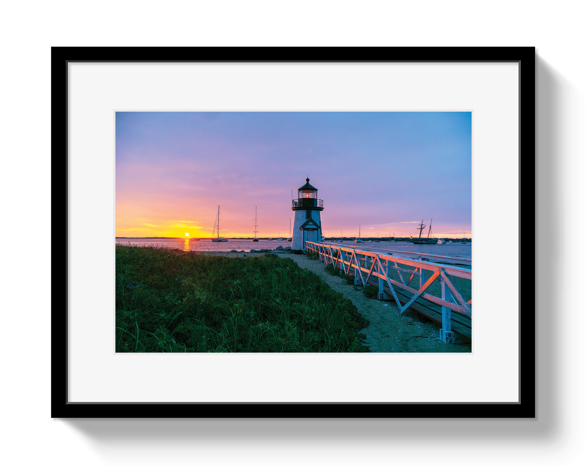 Johnny Vacay Black / 11x14 / Matte Nantucket Sunrise
