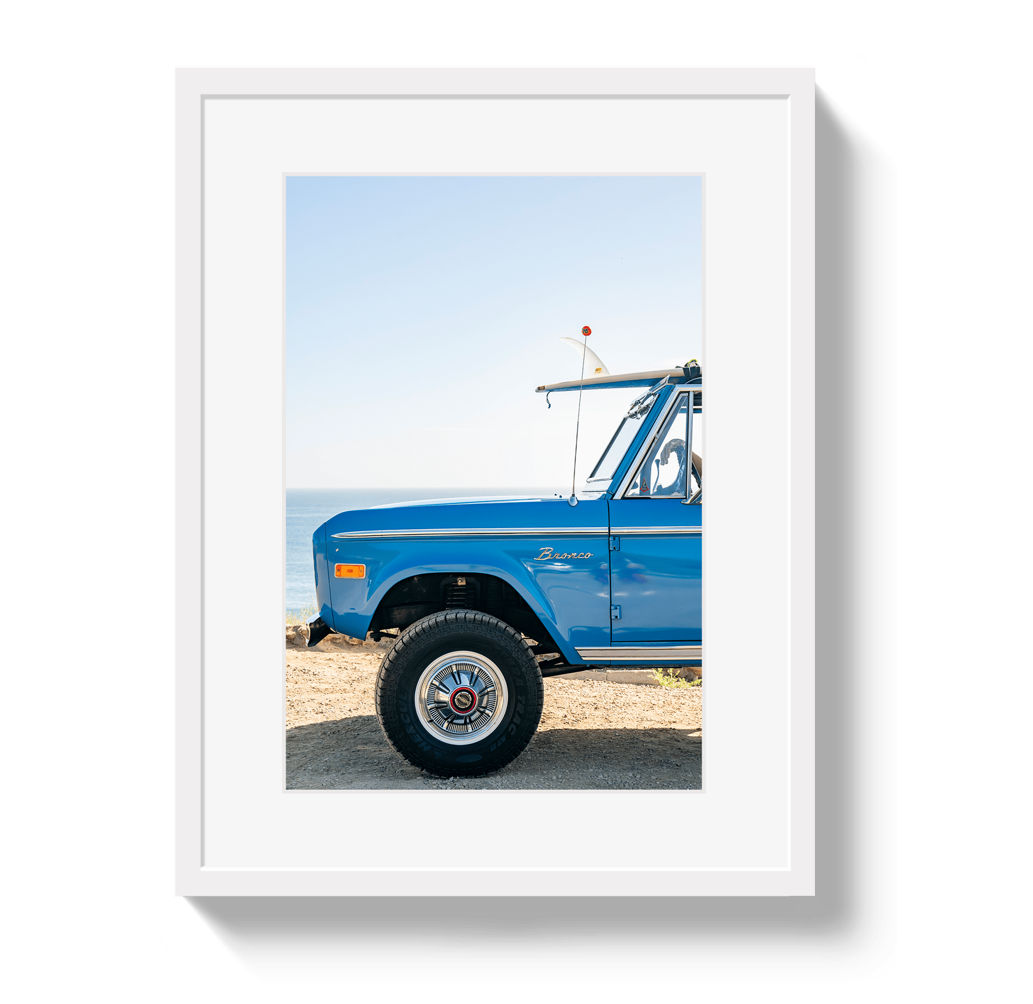 Johnny Vacay White / 11x14 / Matte Surf Bronco