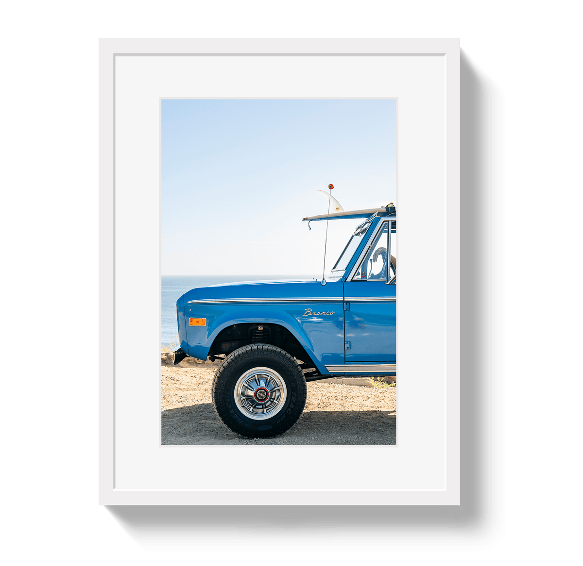 Johnny Vacay White / 11x14 / Border Surf Bronco