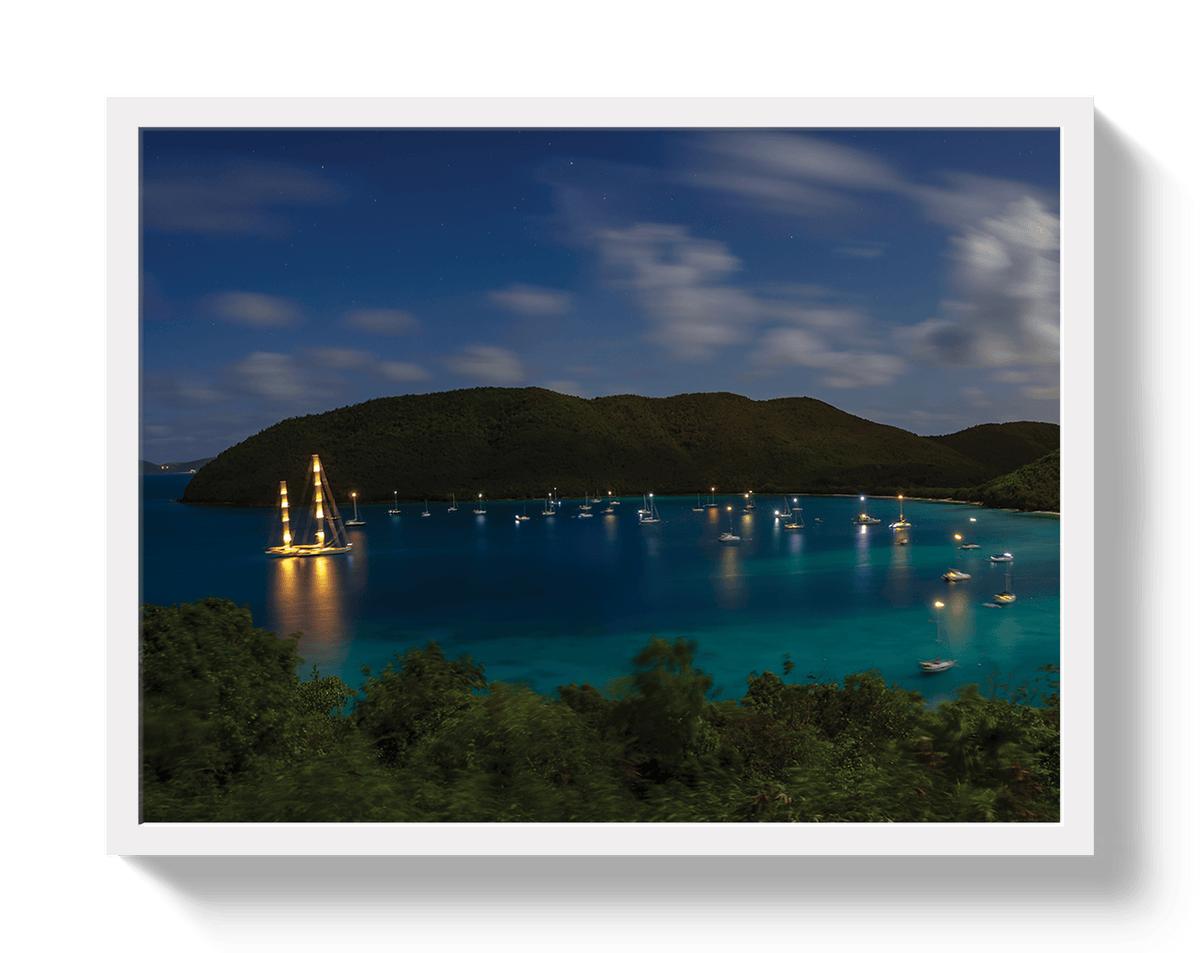 Johnny Vacay White / 11x14 / Full Bleed Maho Bay