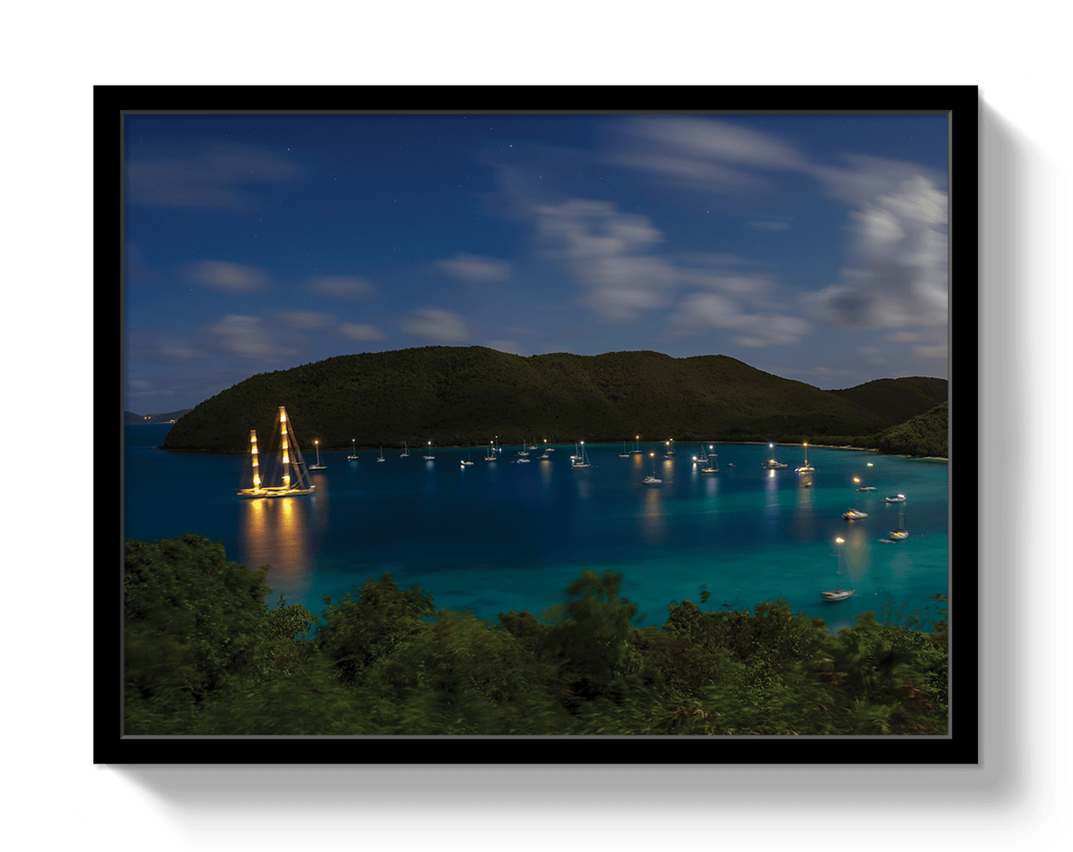 Johnny Vacay Black / 11x14 / Full Bleed Maho Bay