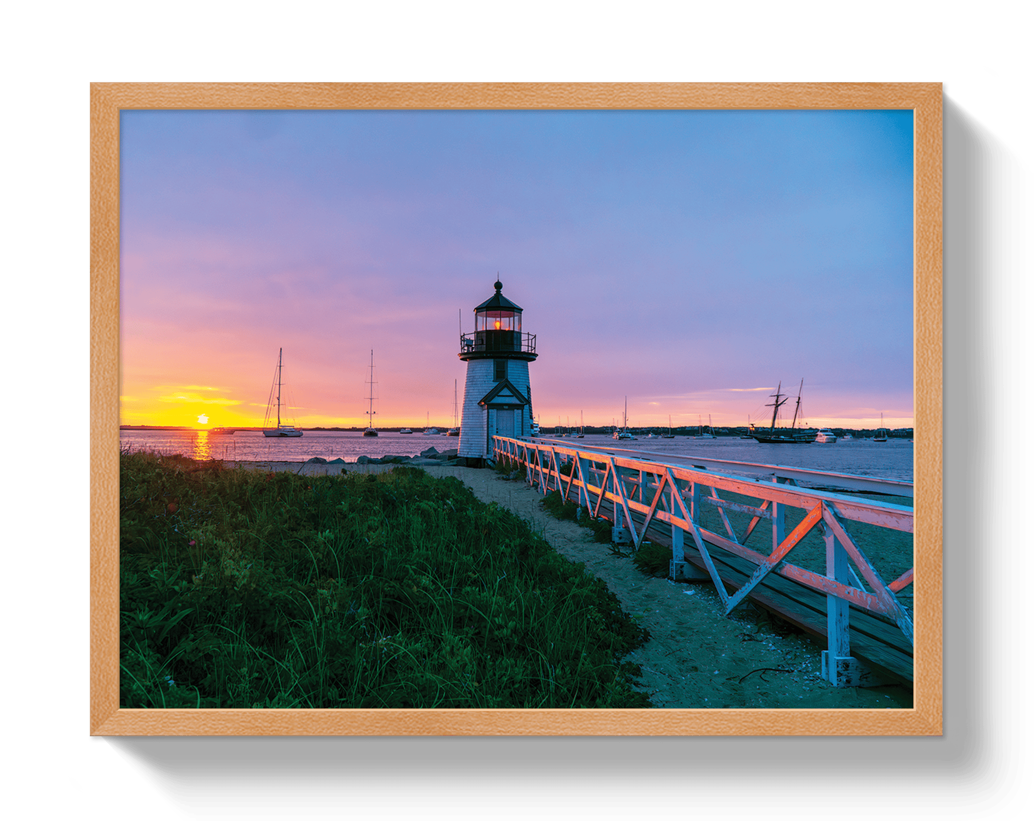Johnny Vacay Oak / 11x14 / Full Bleed Nantucket Sunrise