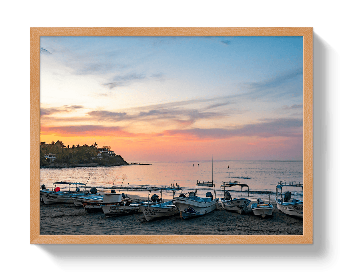 Johnny Vacay Oak / 11x14 / Full Bleed Fishing Village