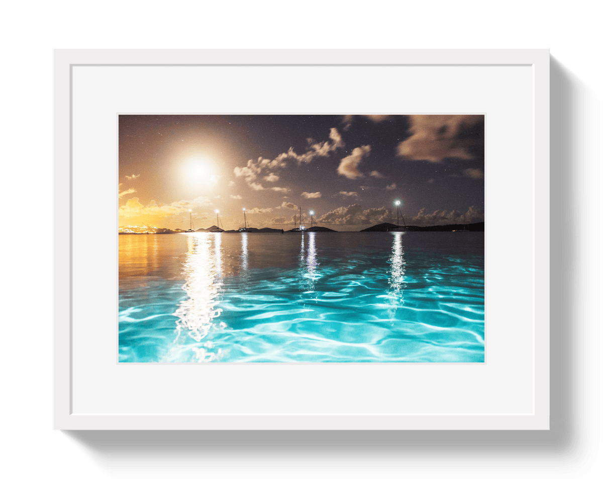 Johnny Vacay White / 11x14 / Border Skinny Dip
