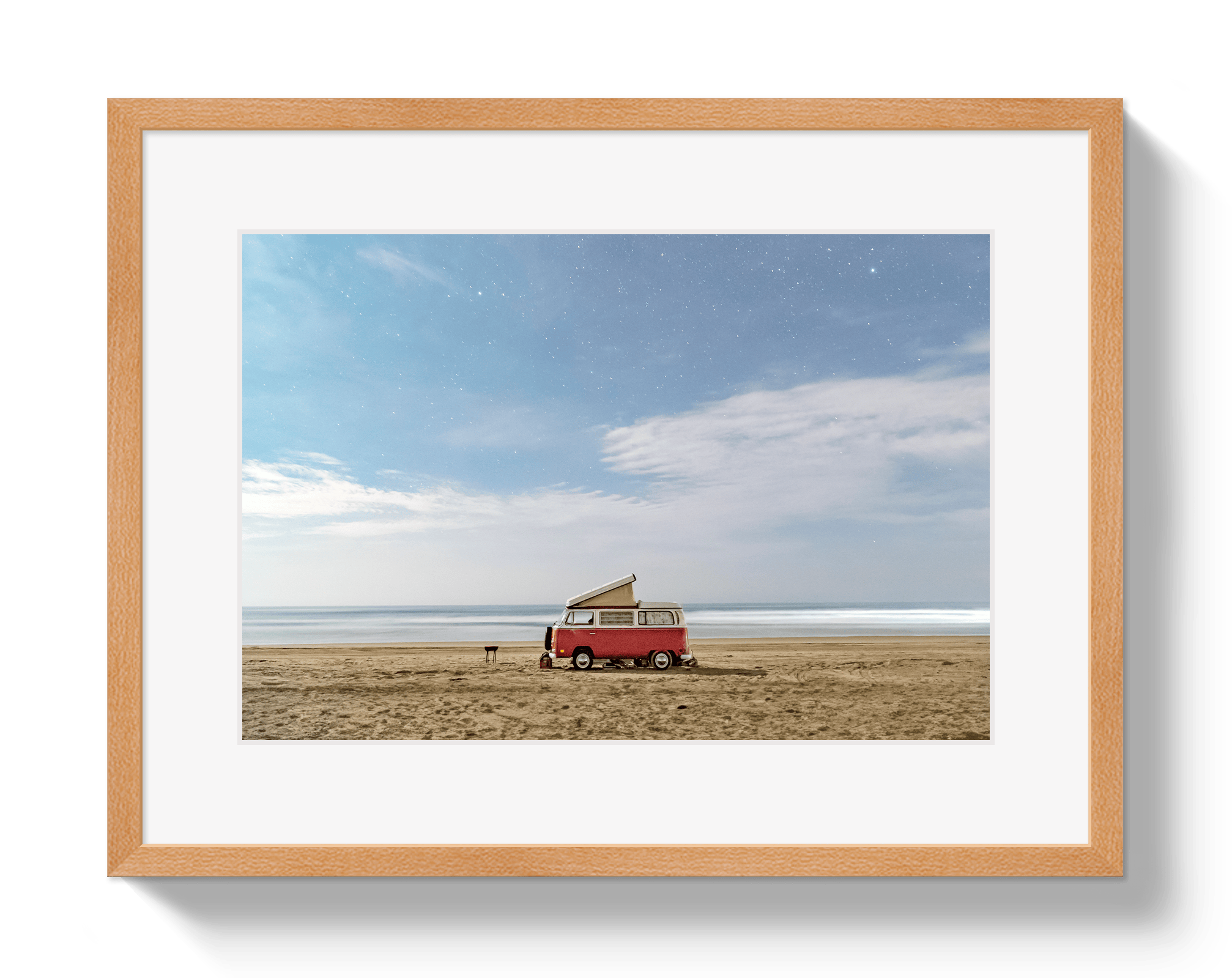 Johnny Vacay Oak / 11x14 / Matte Midnight Surf Bus