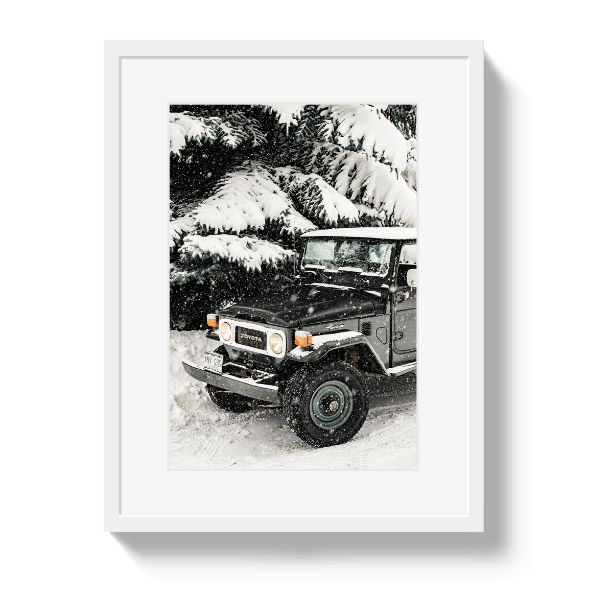 Johnny Vacay White / 11x14 / Border Snowy FJ