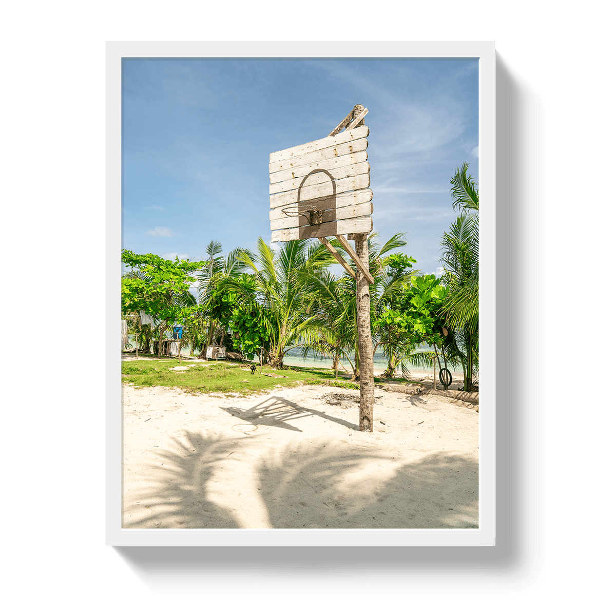 Johnny Vacay White / 11x14 / Full Bleed Hoop Dreams