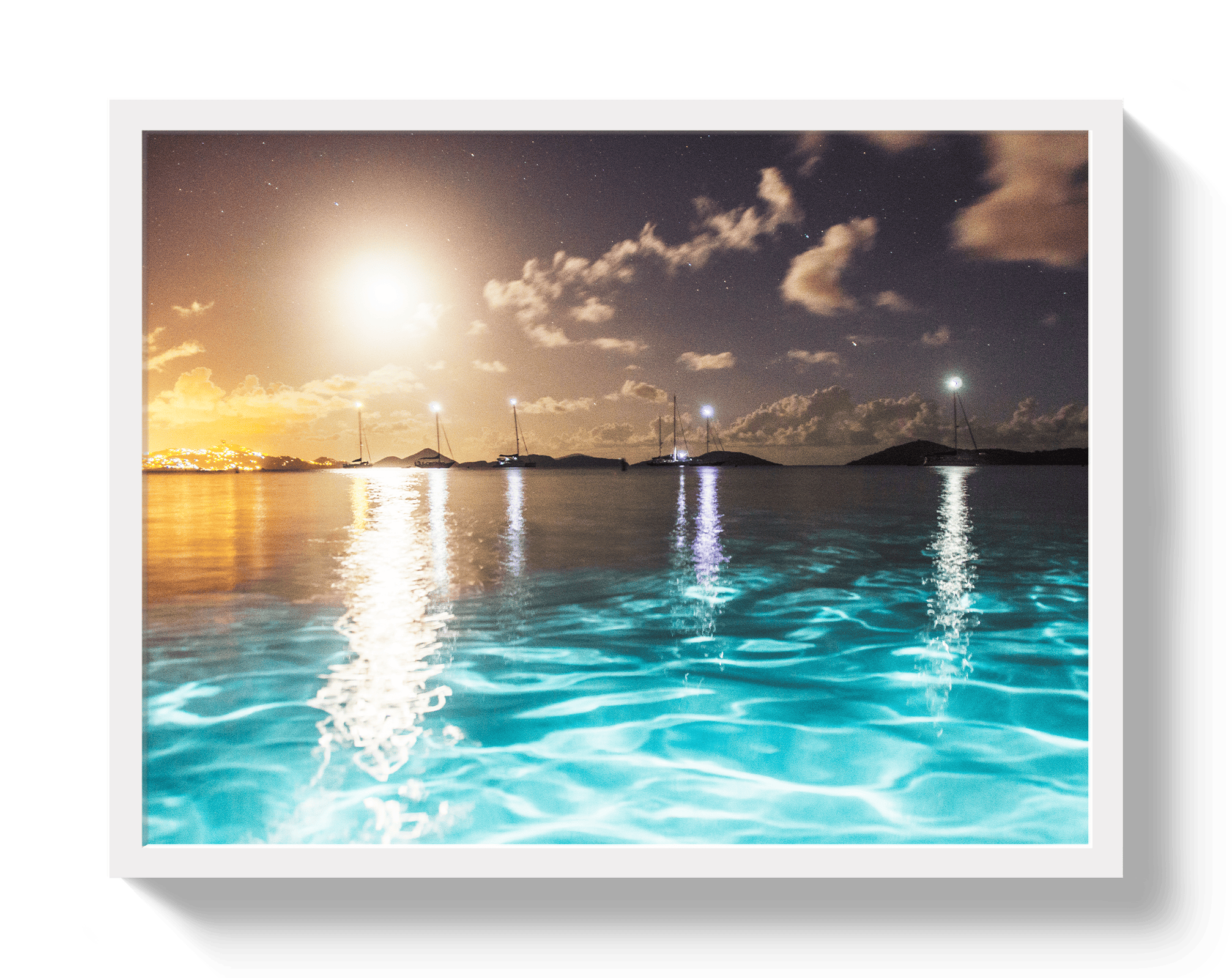Johnny Vacay White / 11x14 / Full Bleed Skinny Dip