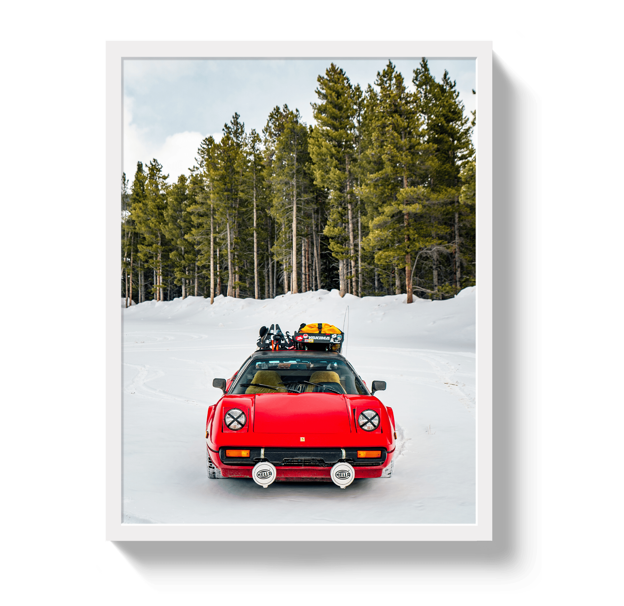 Johnny Vacay White / 11x14 / Full Bleed Ski Racer