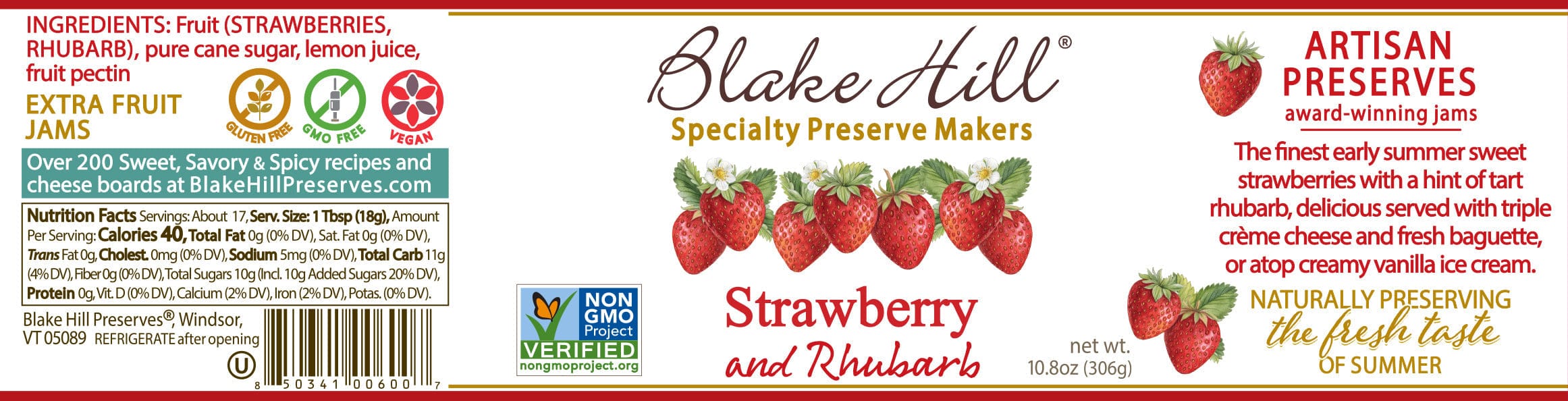 Blake Hill Preserves jam Strawberry Rhubarb Preserve