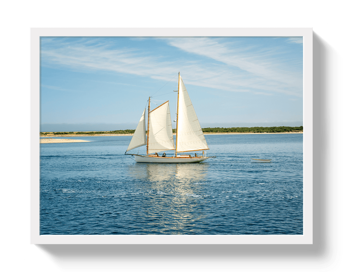 Johnny Vacay White / 11x14 / Full Bleed Full Sail