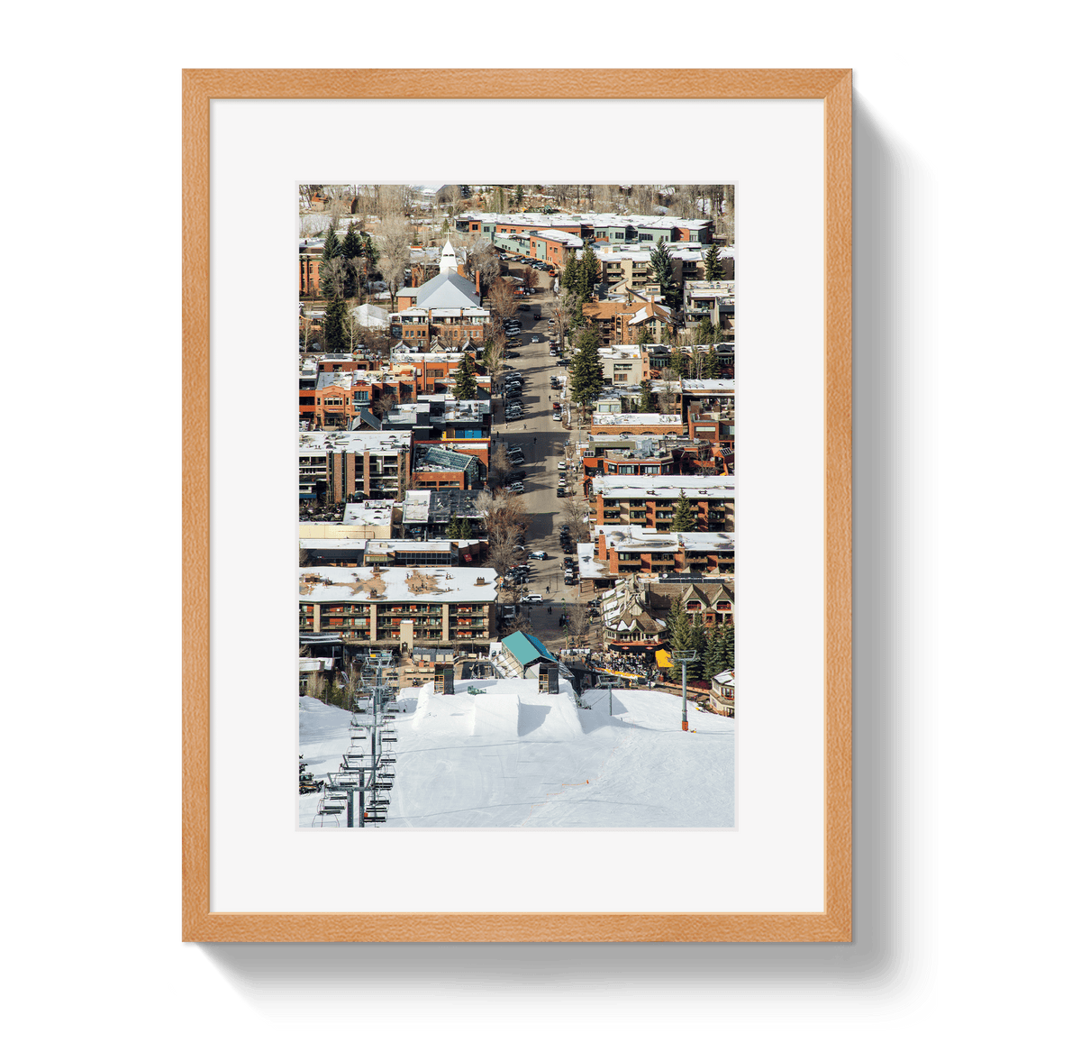 Johnny Vacay Oak / 11x14 / Border Aspen Ski Town