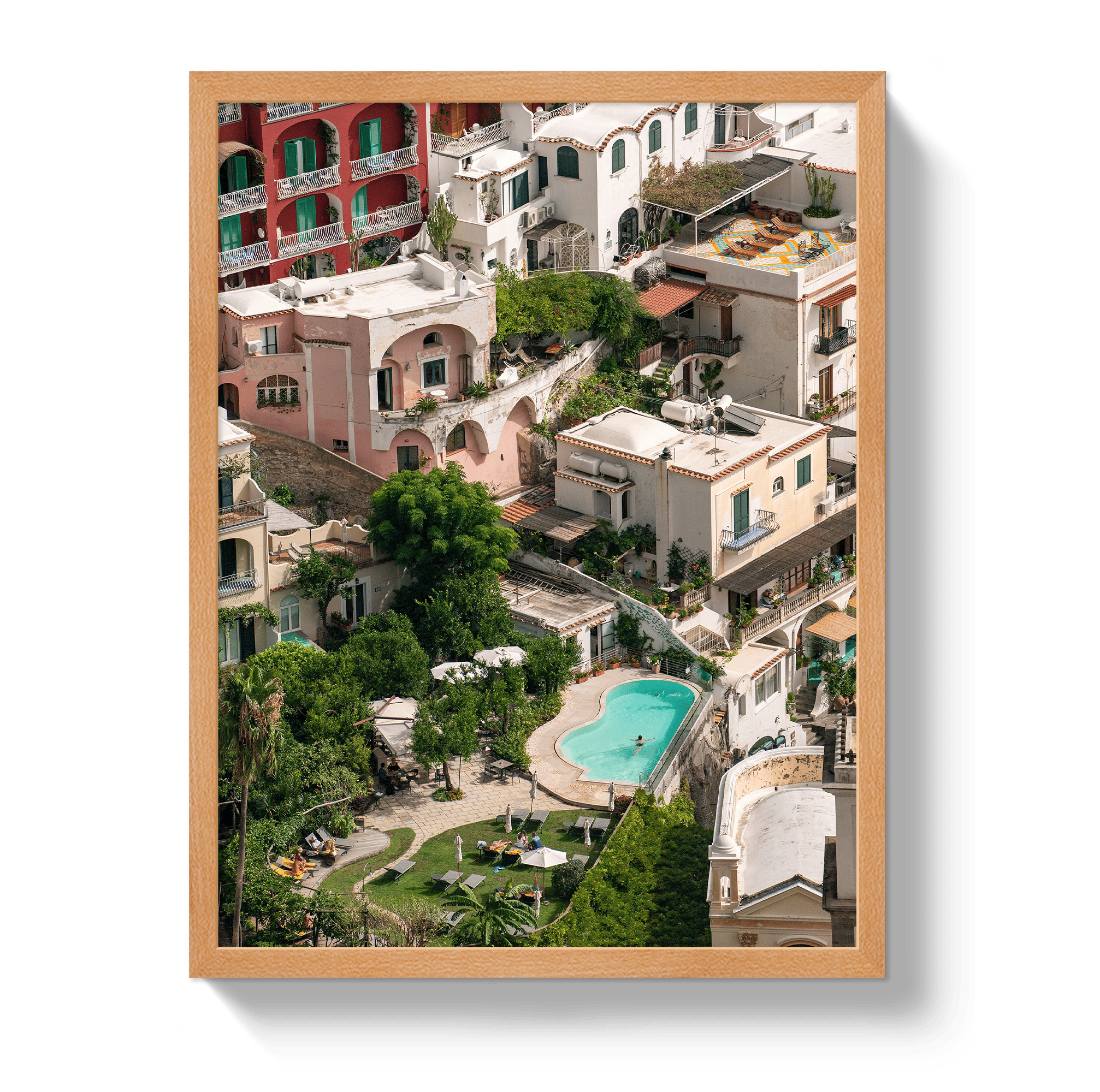 Johnny Vacay Oak / 11x14 / Full Bleed Positano Pool