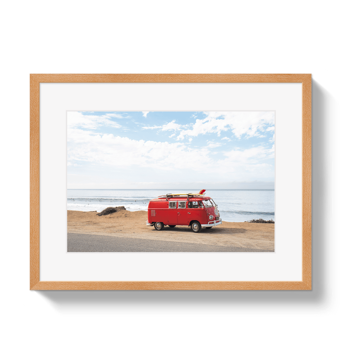 Johnny Vacay Oak / 11x14 / Border Pacific Coast Bus