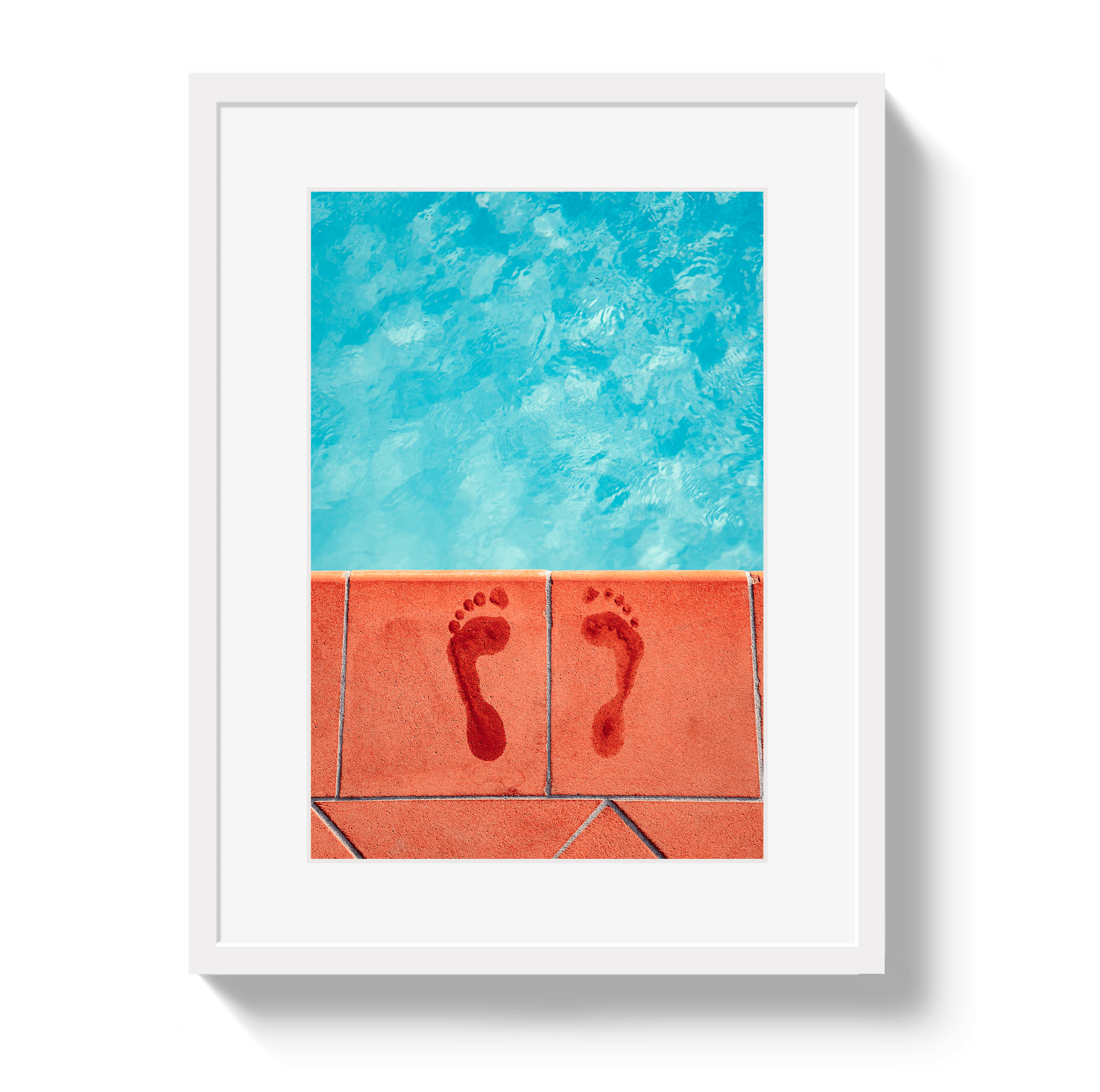 Johnny Vacay White / 11x14 / Matte Pool Prints