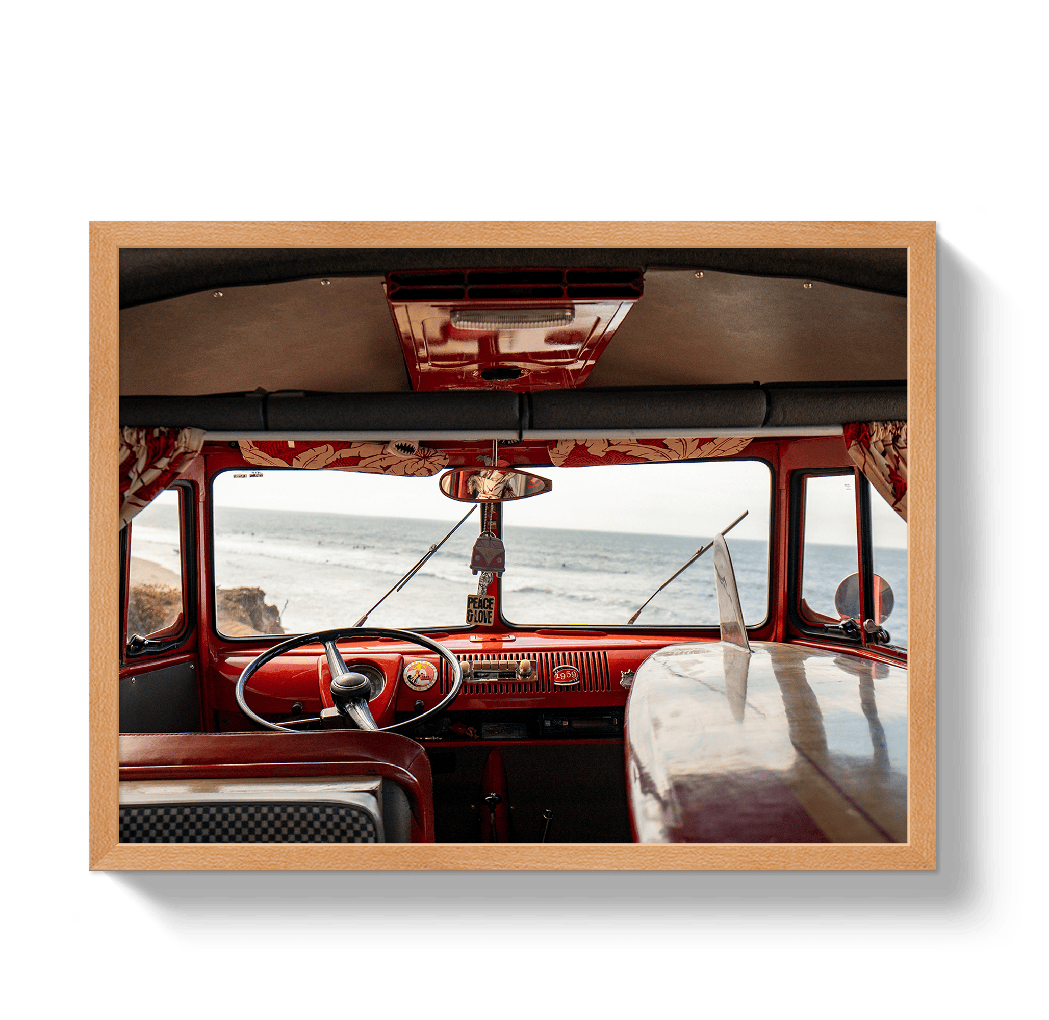 Johnny Vacay Oak / 11x14 / Full Bleed Surf Bus View