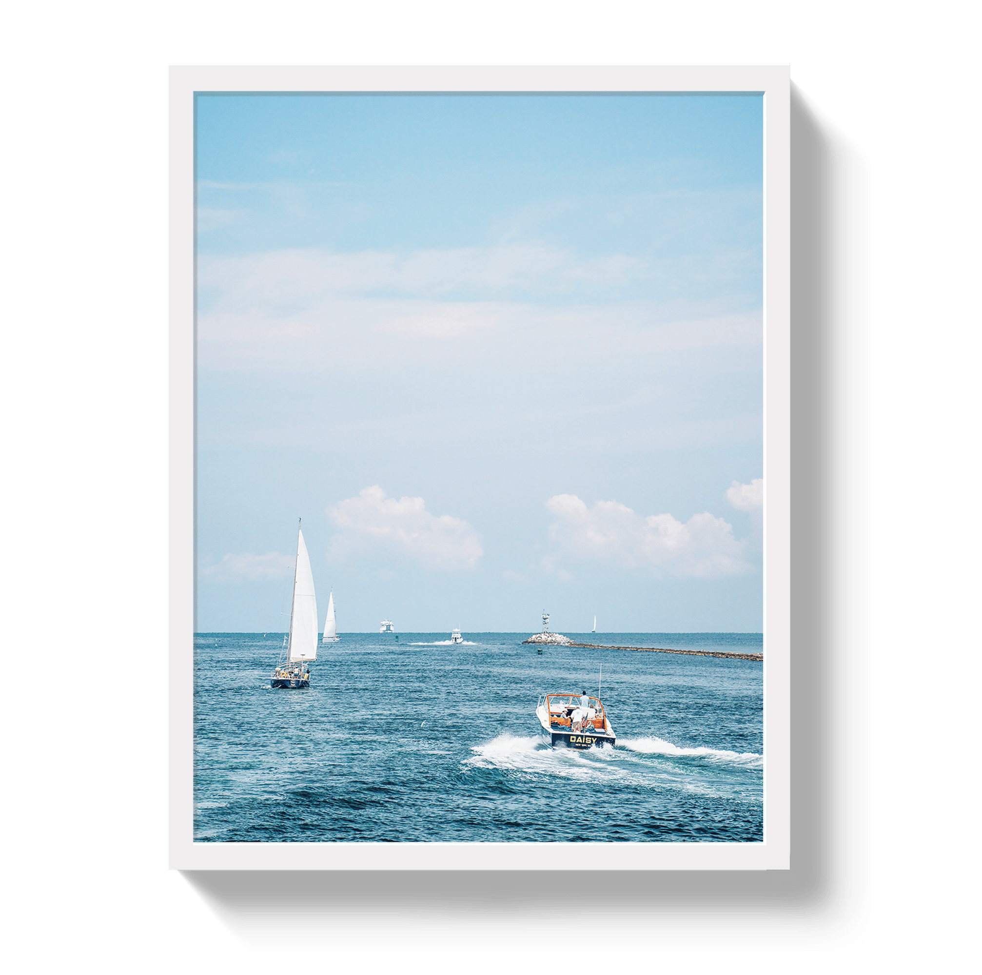 Johnny Vacay White / 11x14 / Full Bleed Nantucket Rush Hour