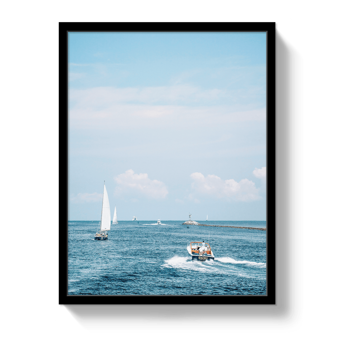 Johnny Vacay Black / 11x14 / Full Bleed Nantucket Rush Hour