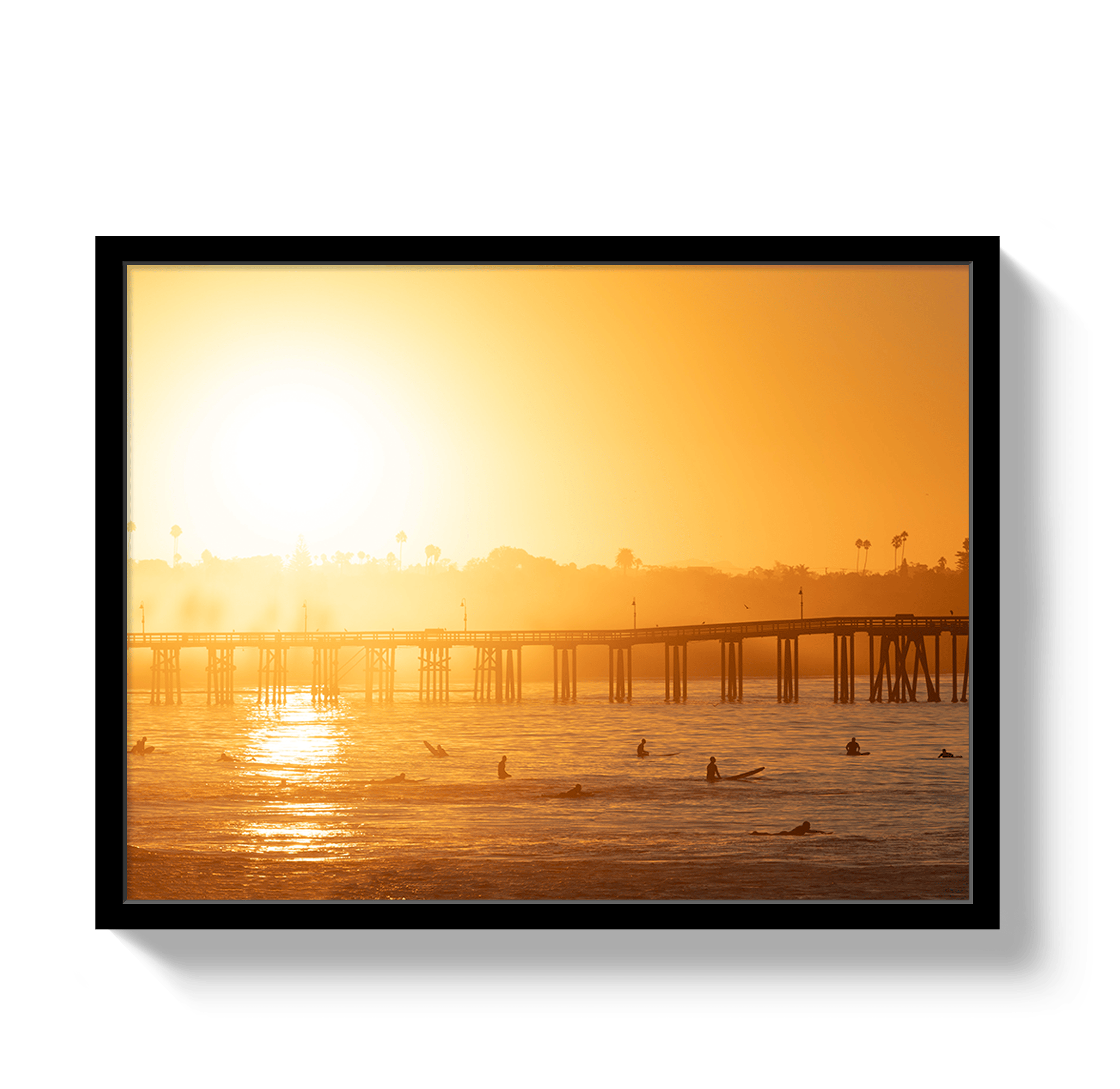 Johnny Vacay Black / 11x14 / Full Bleed Ventura Sunrise