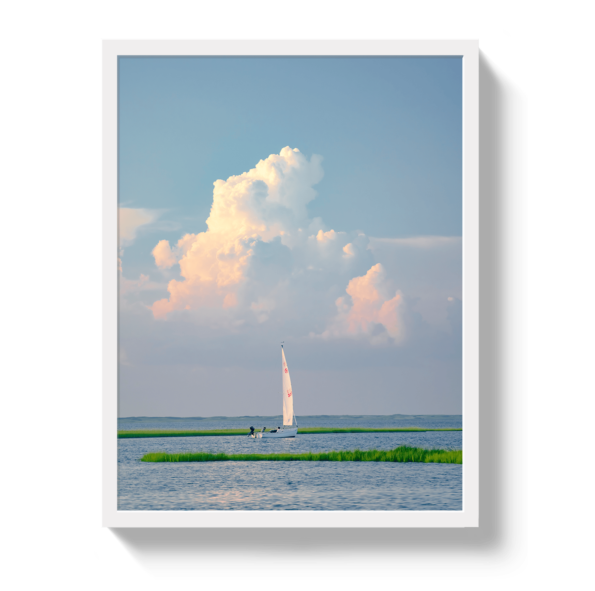 Johnny Vacay White / 11x14 / Full Bleed Sailing Through A Dream