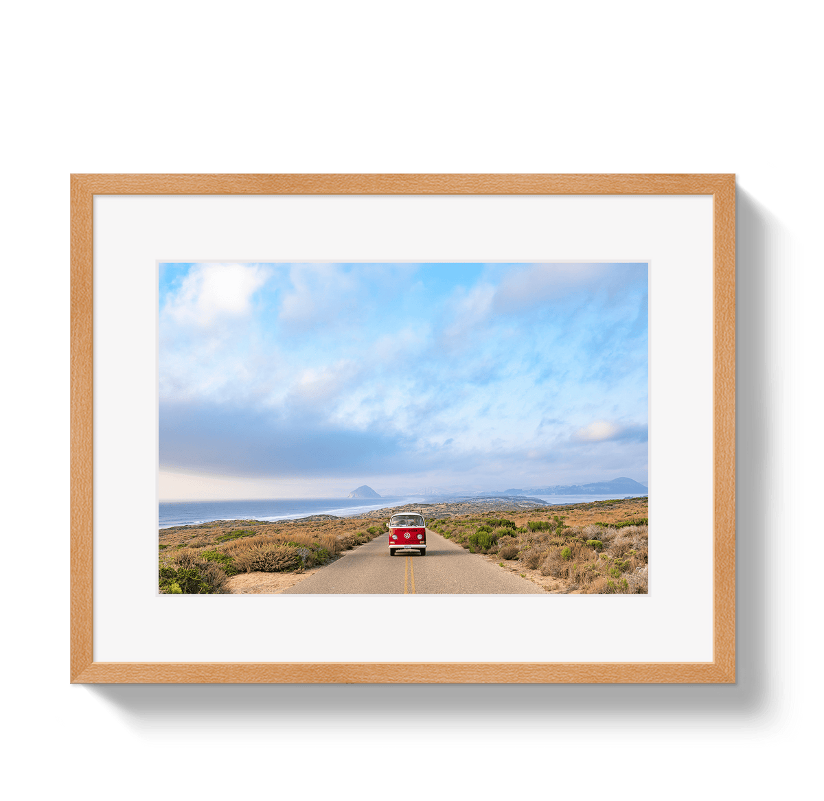 Johnny Vacay Oak / 11x14 / Border Morro Bay Bus