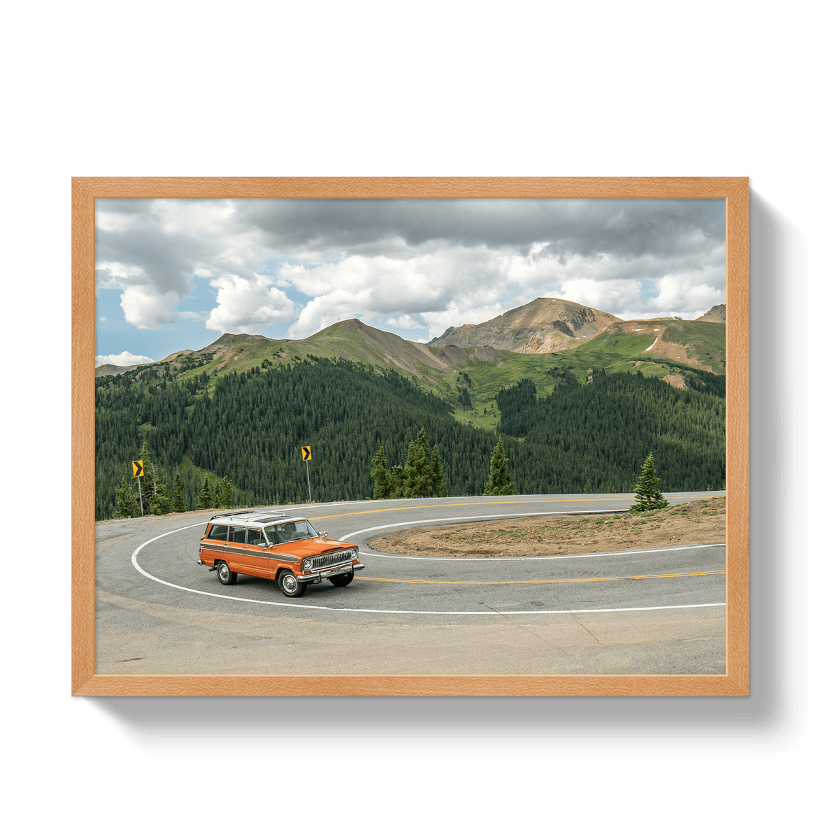 Johnny Vacay Oak / 11x14 / Full Bleed Mountain Wagoneer