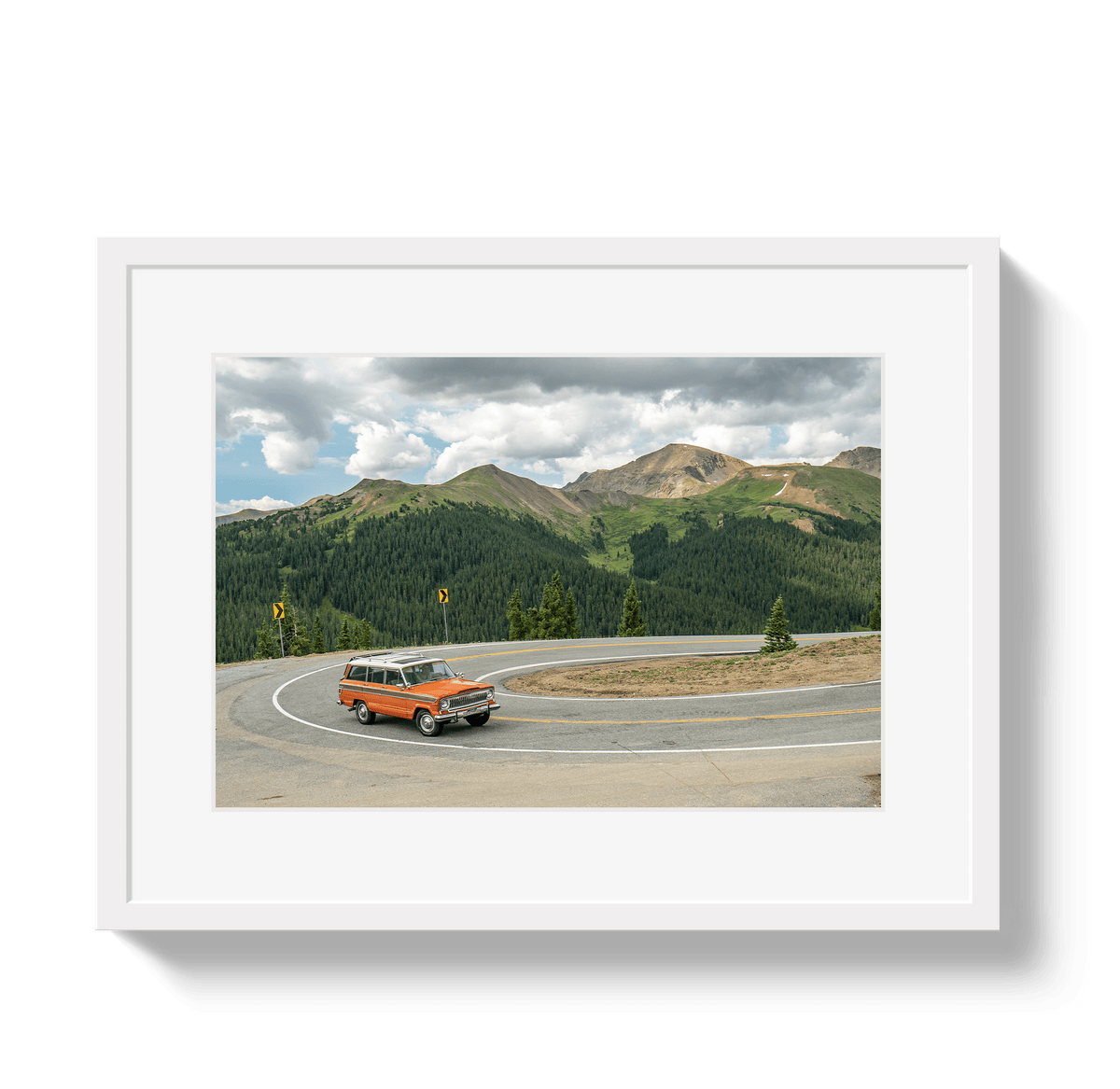 Johnny Vacay White / 11x14 / Border Mountain Wagoneer