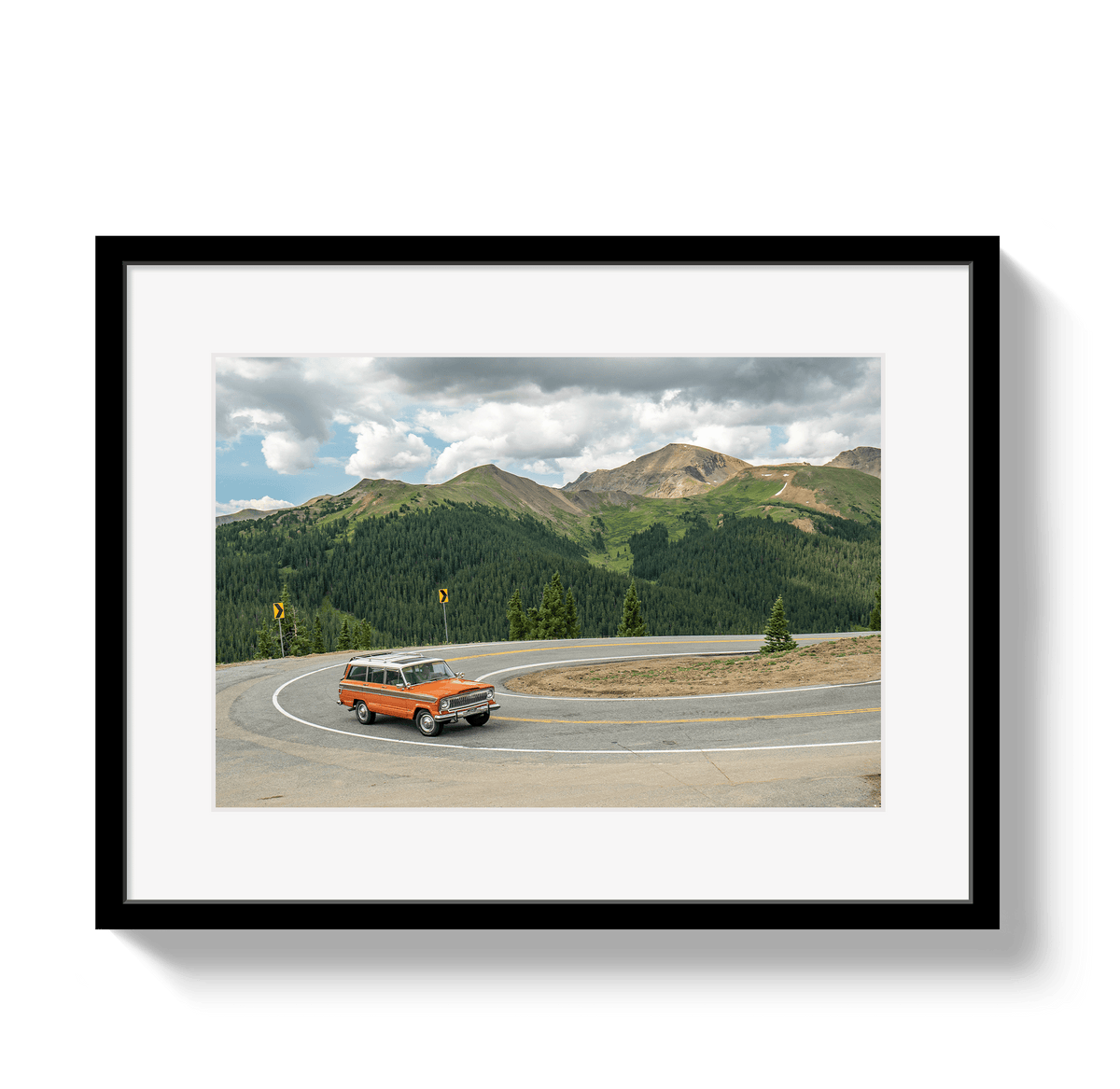Johnny Vacay Black / 11x14 / Border Mountain Wagoneer