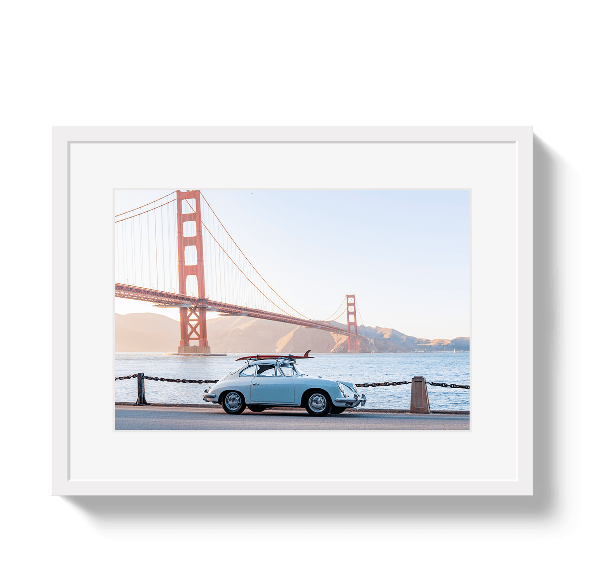Johnny Vacay White / 11x14 / Border Golden Gate 356