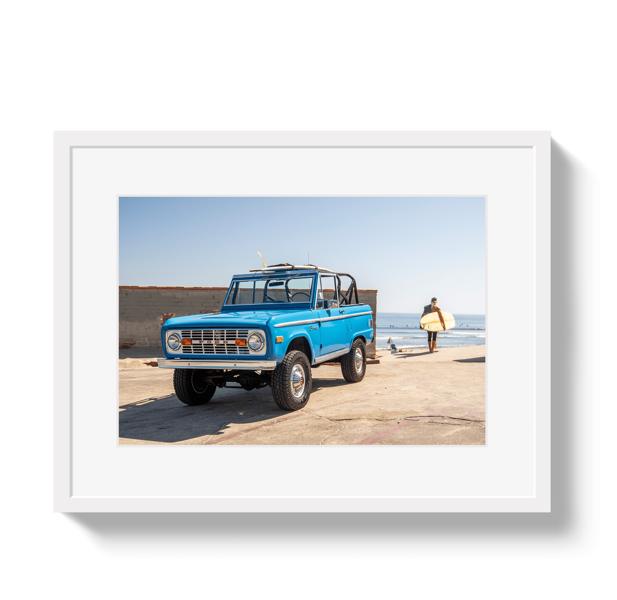 Johnny Vacay White / 11x14 / Matte Malibu Bronco 2