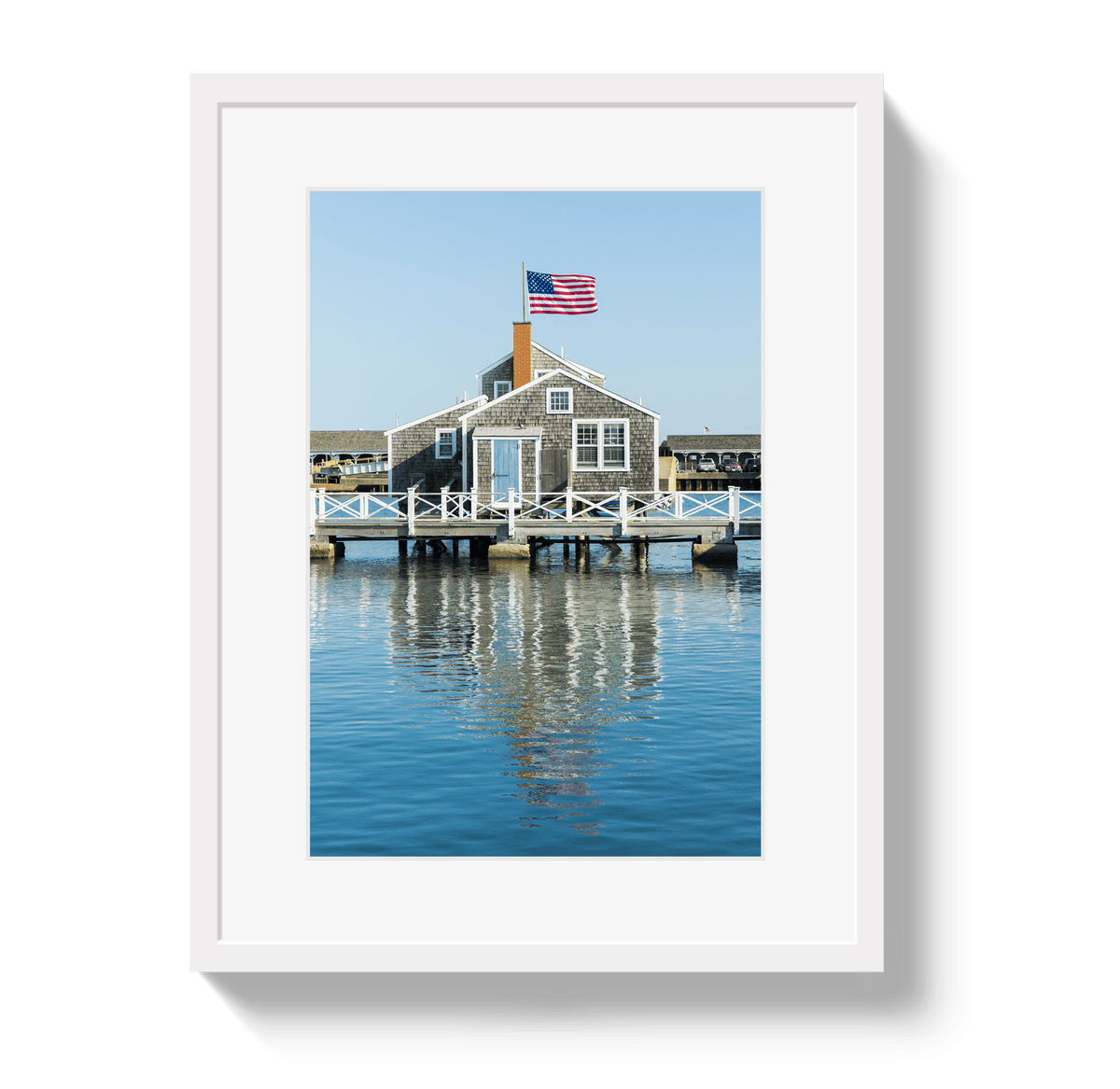Johnny Vacay White / 11x14 / Border Harbor House